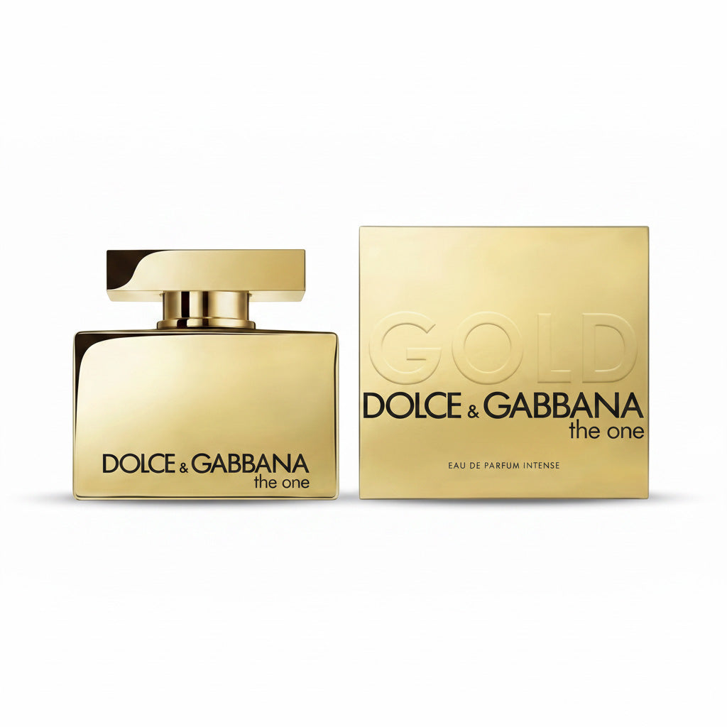 Dolce & Gabbana perfume bottle and packaging on a white background