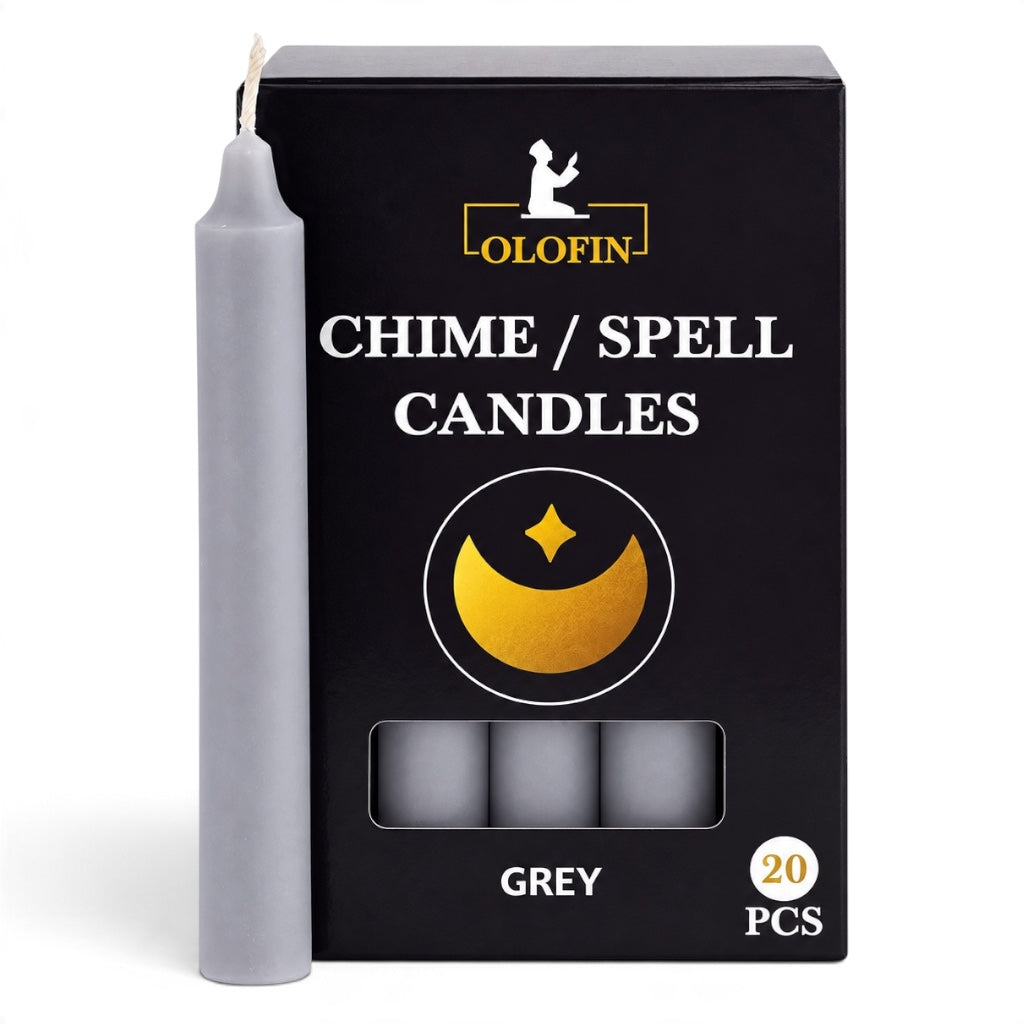Grey Chime /Spell Candles 20ct Box 4”