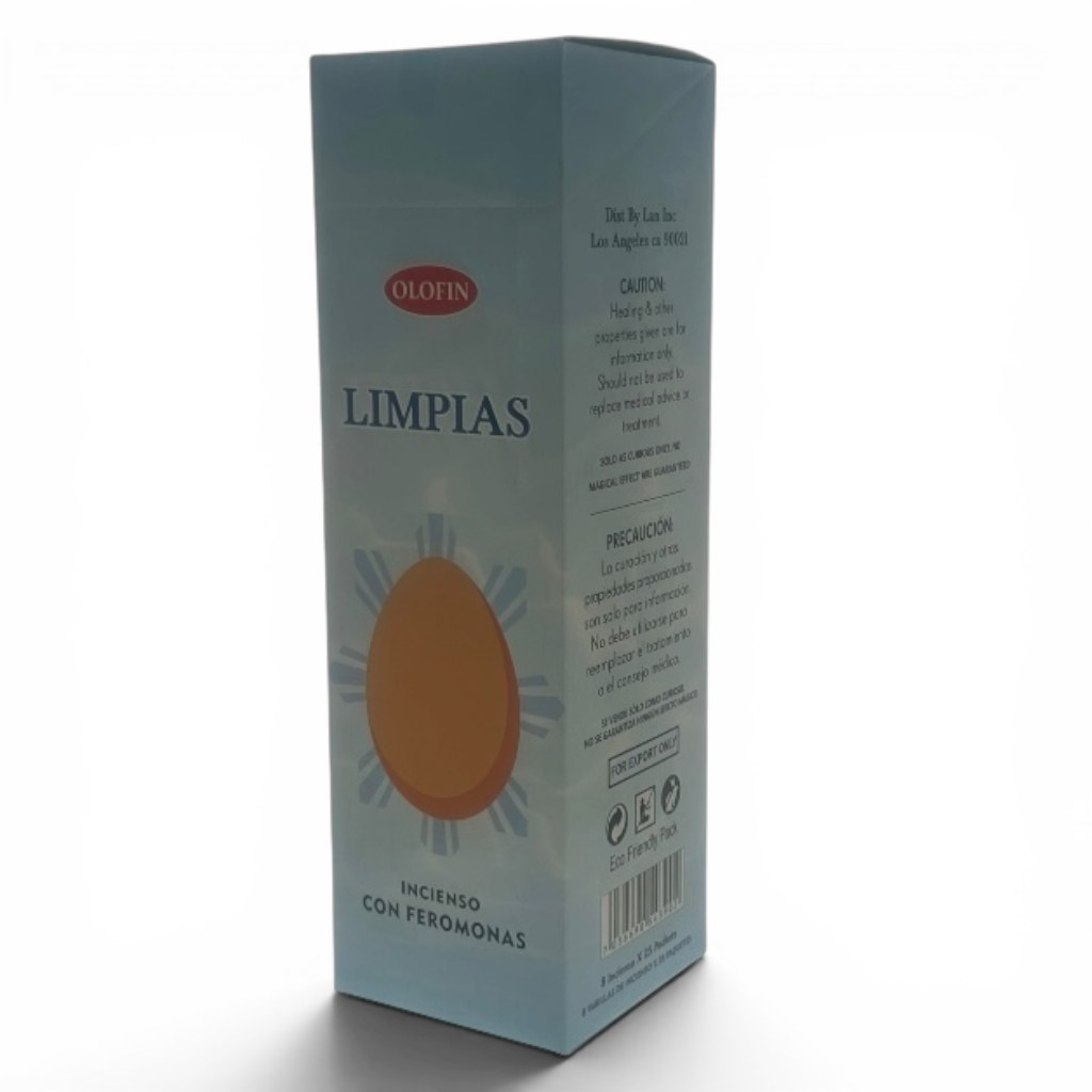 Limpias (Cleansing) Incense 25-8ct 200Sticks Square Box