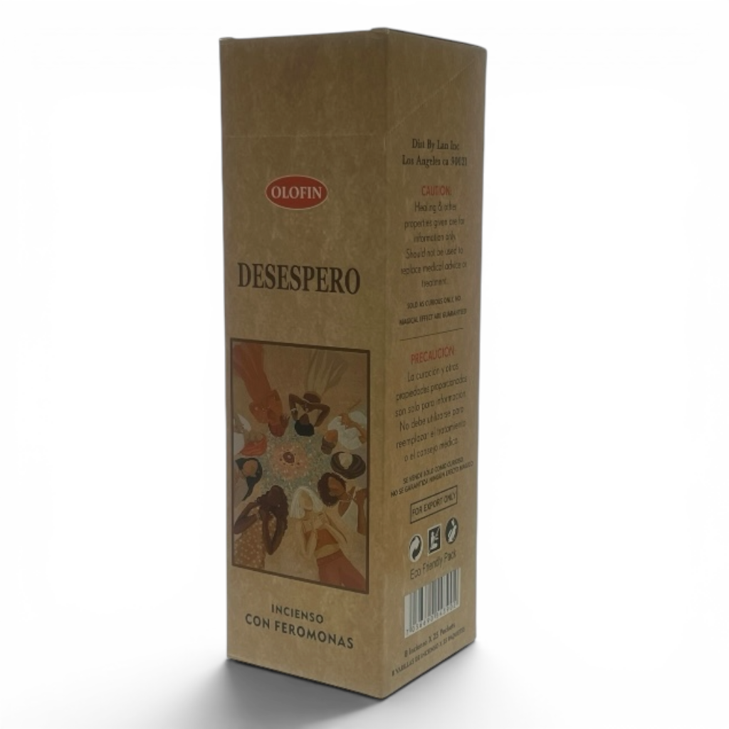 Desespero (Despair) Incense 25-8ct 200Sticks Square Box