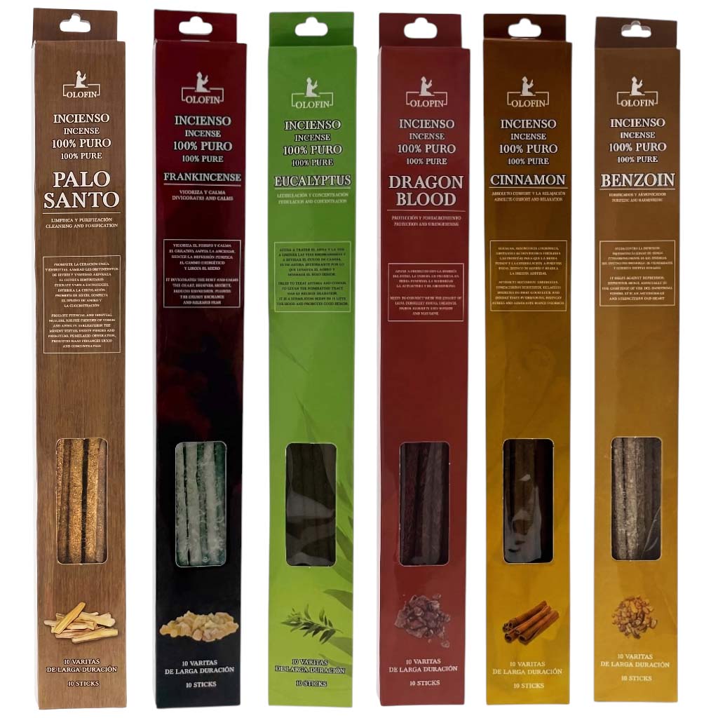 Sandalwood Smudge Resin Incense Sticks – 100% Pure – 10 Long Burning Sticks Olofin