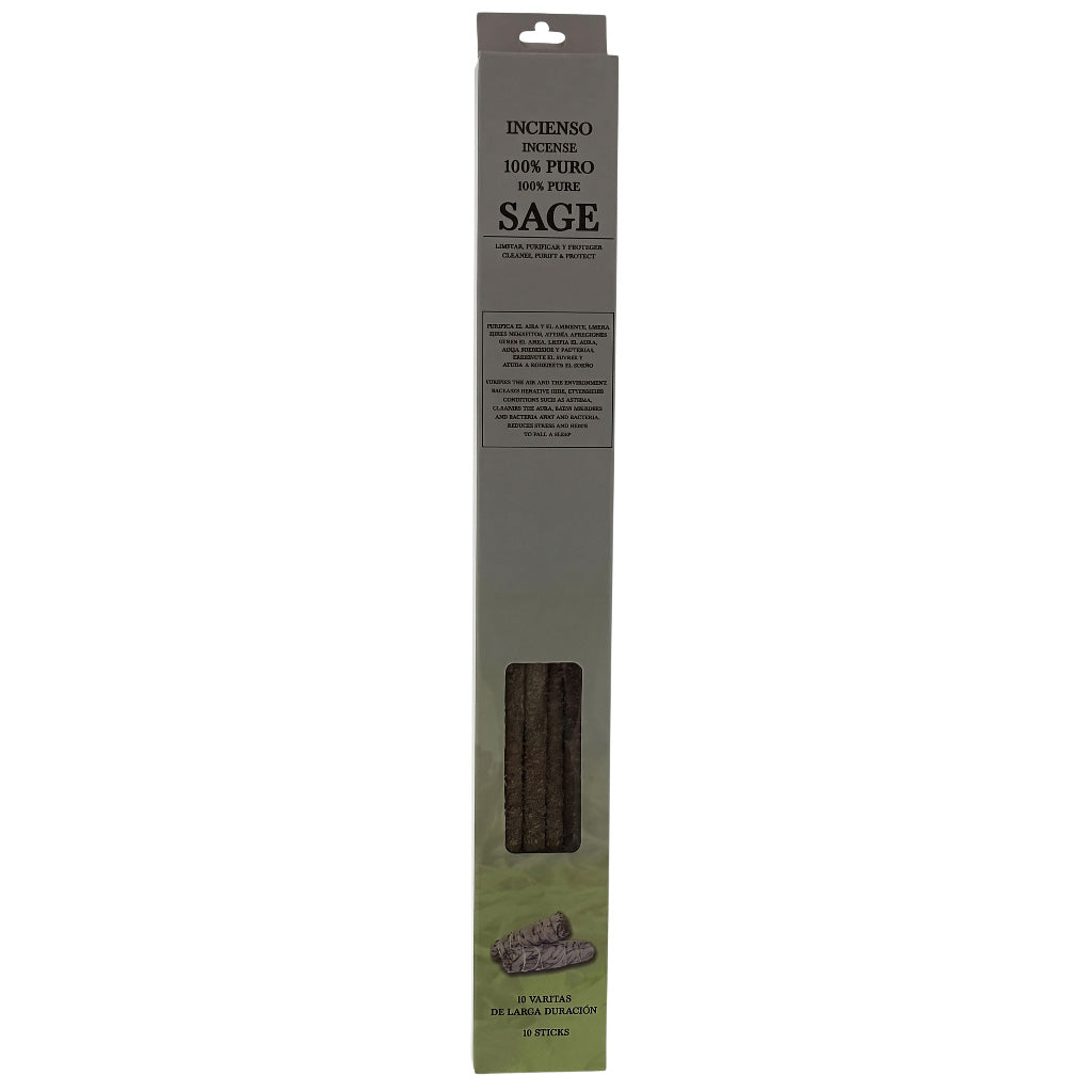 Sage Smudge Resin Incense Sticks – 100% Pure – 10 Long Burning Sticks Olofin