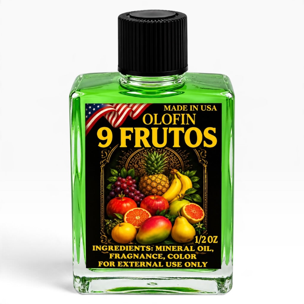 9 Frutos Aceite Esoteric Fragrance Oil 1/2oz-1oz Square Bottle