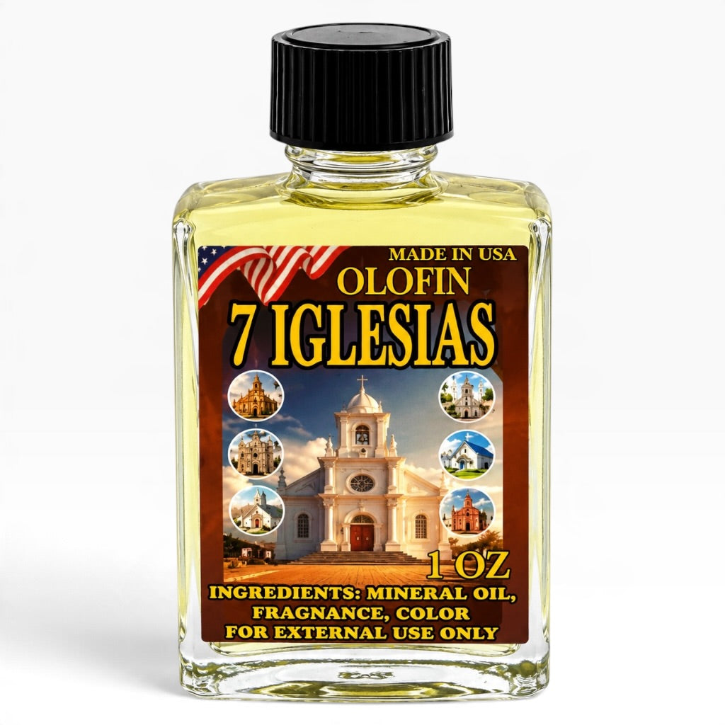 7 Iglesias Aceite Esoteric Fragrance Oil 1/2oz-1oz Square Bottle