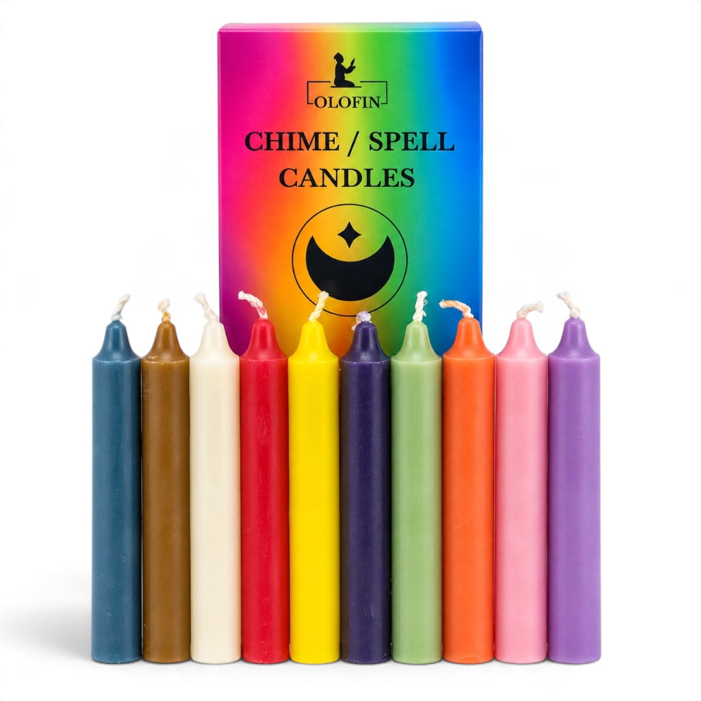 10 Colors Chime /Spell Candles 20ct Box 4”