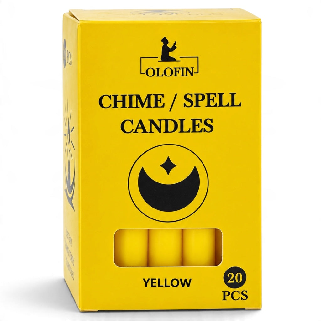 Yellow Chime /Spell Candles 20ct Box 4”