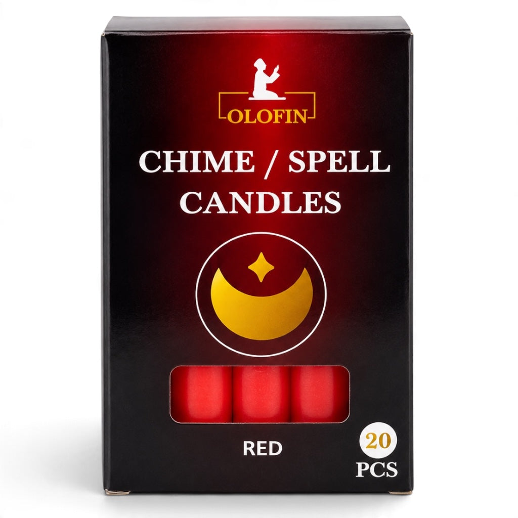 Red Chime /Spell Candles 20ct Box 4”