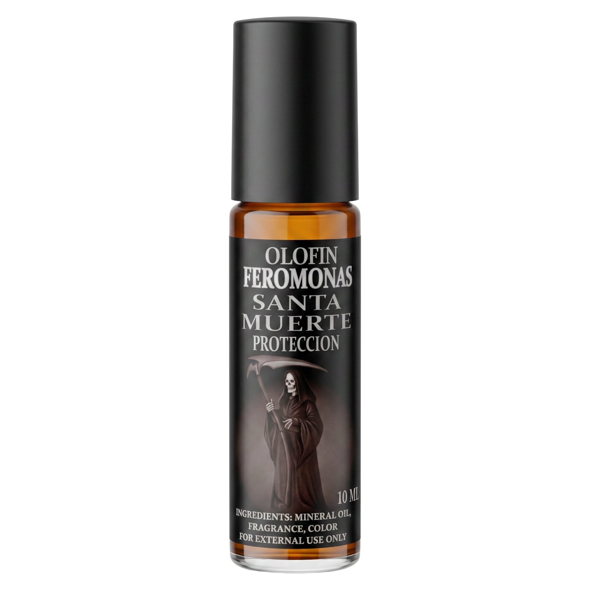 Feromonas Santa Muerte Protección Black Esoteric Body Oil Roll-On 10ml/1oz Olofin