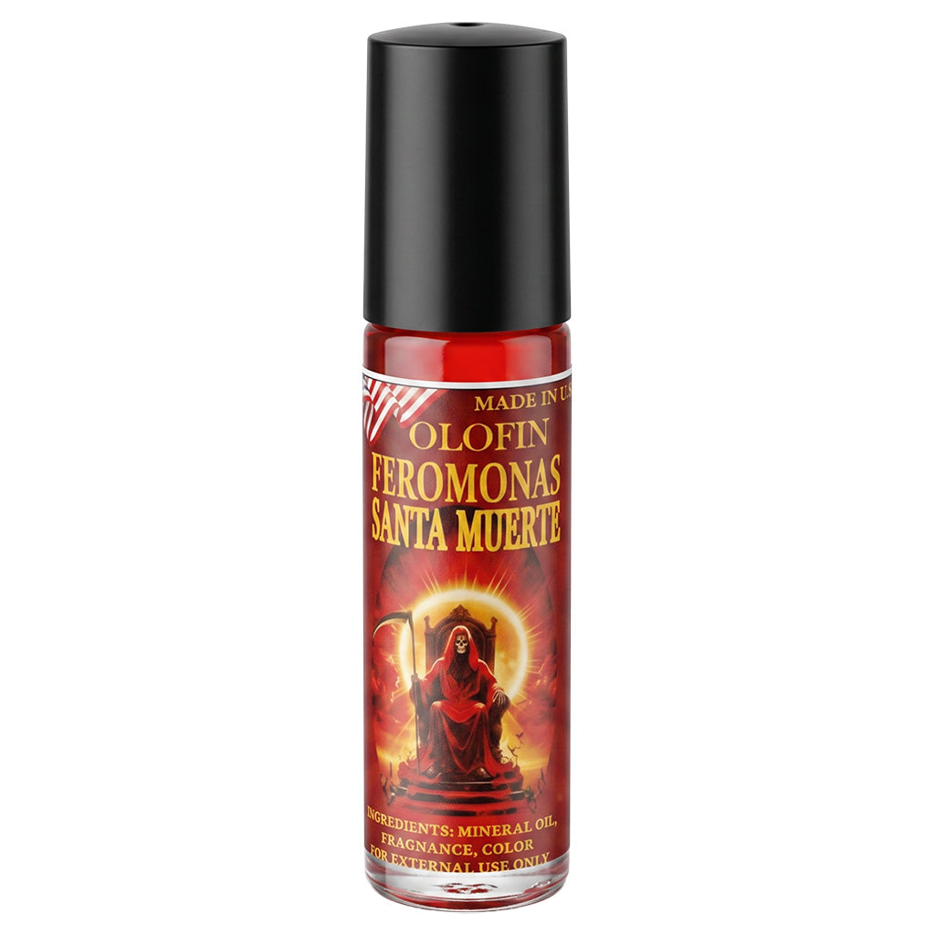 Feromonas Santa Muerte Rojo Amor  Esoteric Body Oil Roll-On 10ml/1oz Olofin