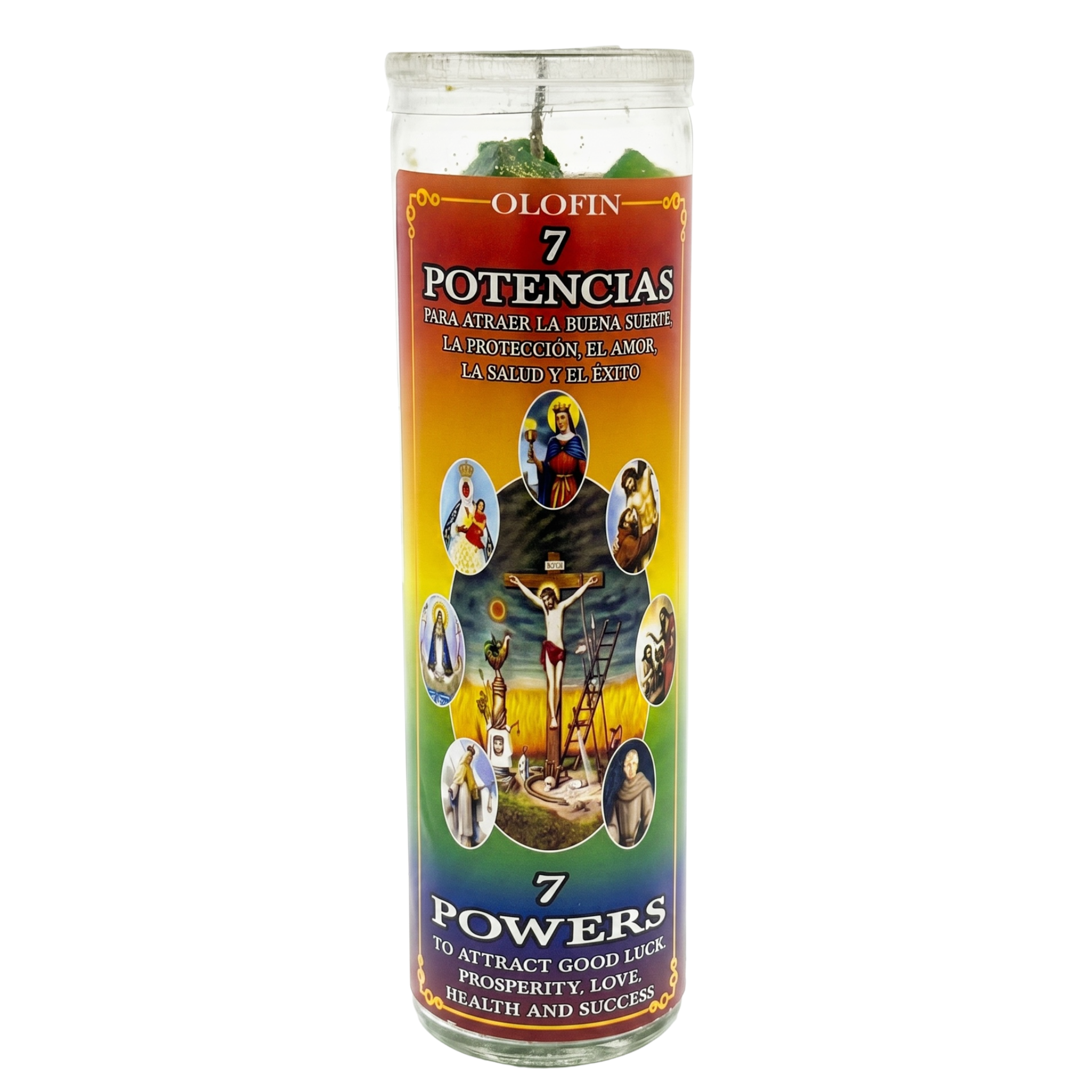 7 Potencia (7 Powers) Prepared Ritual Candle Perfumed
