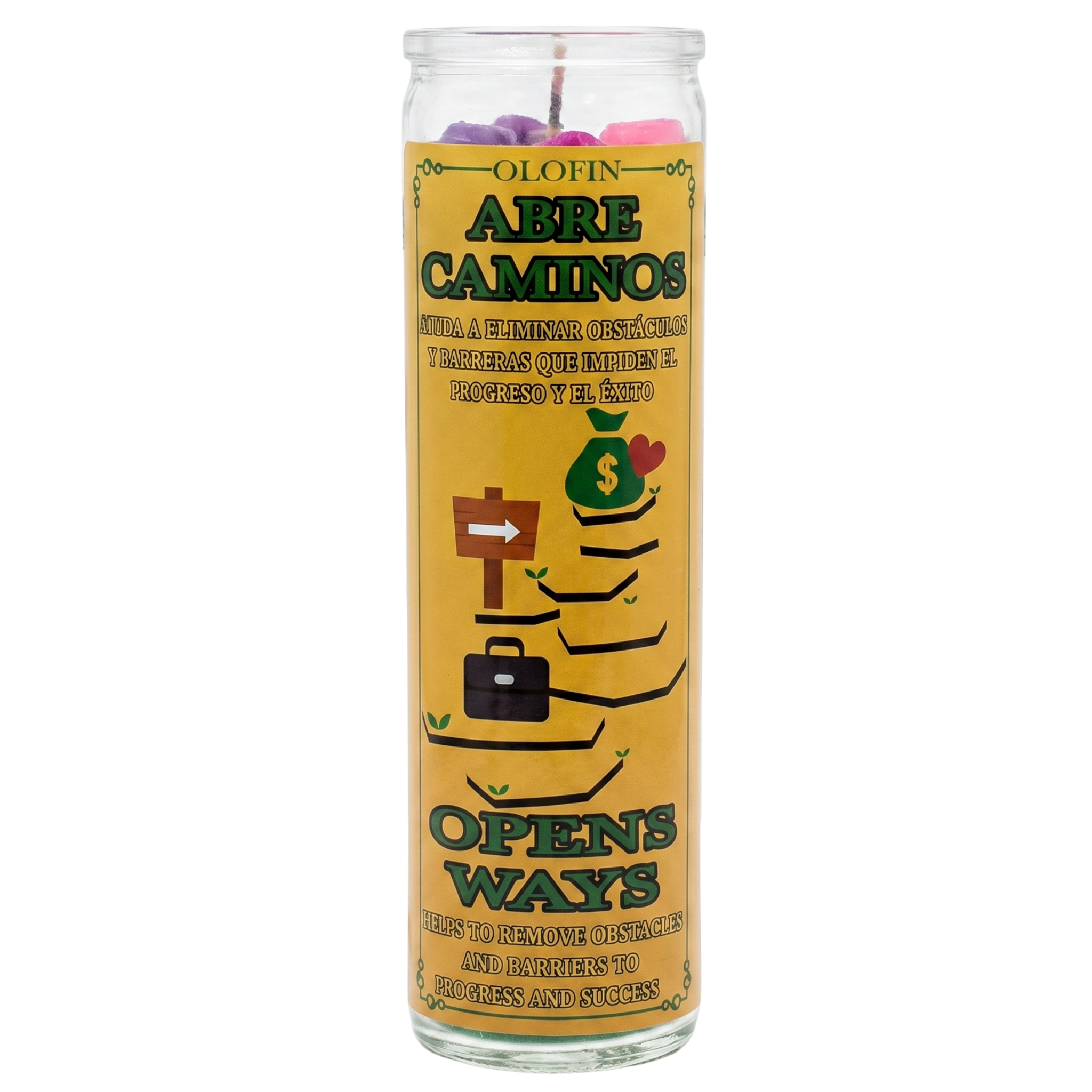 Abre Caminos (Open Ways) Prepared Ritual Candle Perfumed