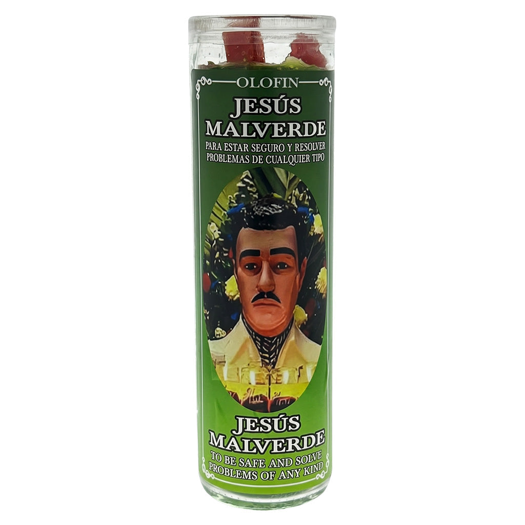 Jesus Malverde (Jesus Malverde) Prepared Ritual Candle Perfumed Vela Preparada