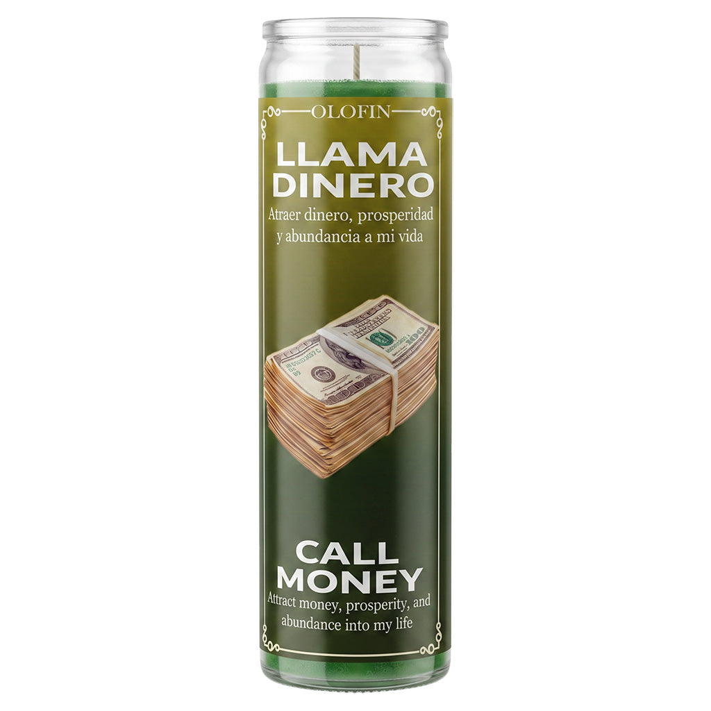 Llama Dinero (Call Money ) Prepared Ritual Candle Perfumed Vela Preparada