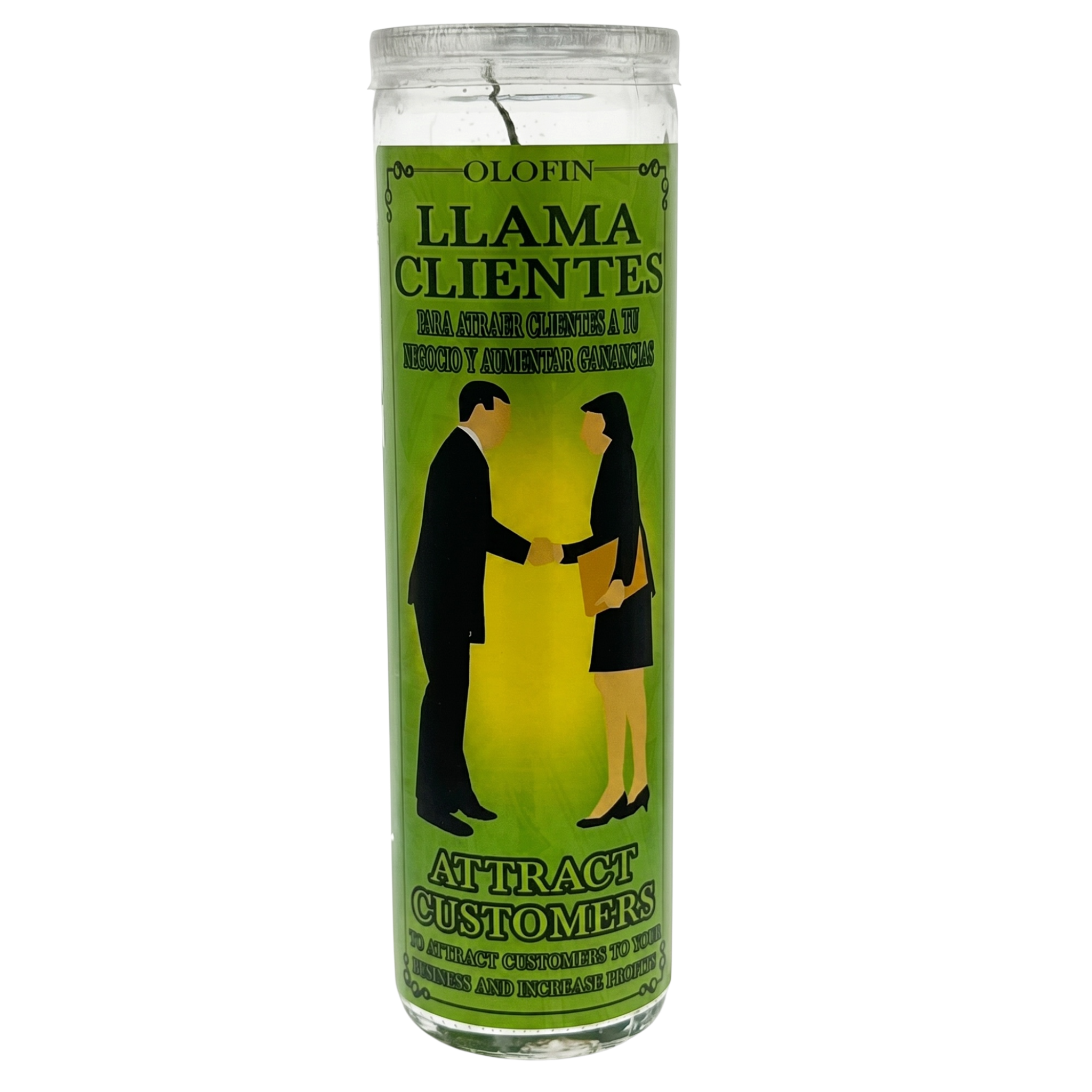 Llama Clientes (Attract Customers ) Prepared Ritual Candle Perfumed