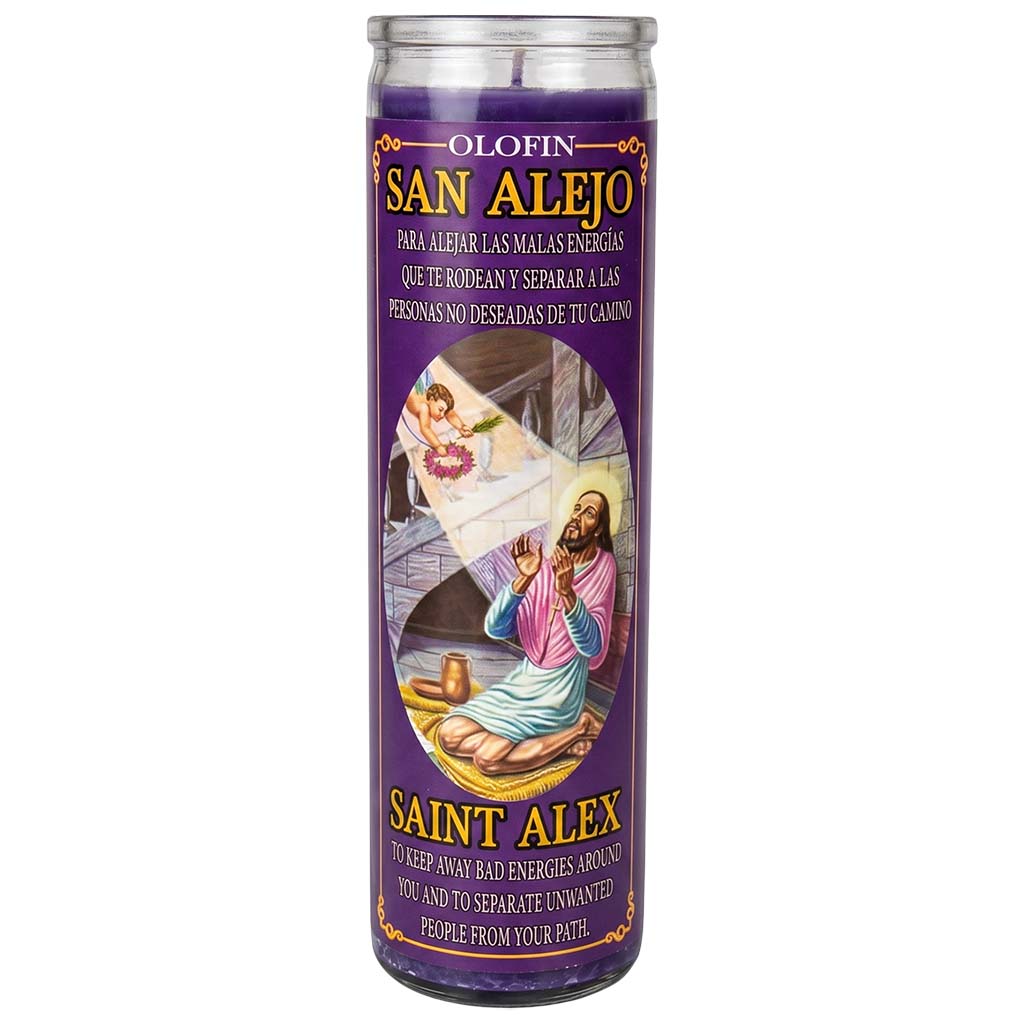 San Alejo (Saint Alex) Prepared Ritual Candle Perfumed Vela Preparada
