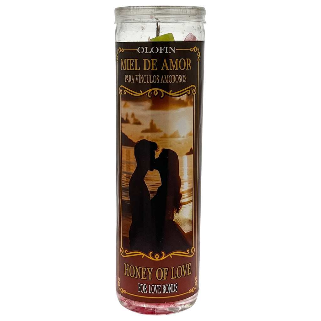 Miel De Amor (Honey Of Love) Prepared Ritual Candle Perfumed Vela Preparada