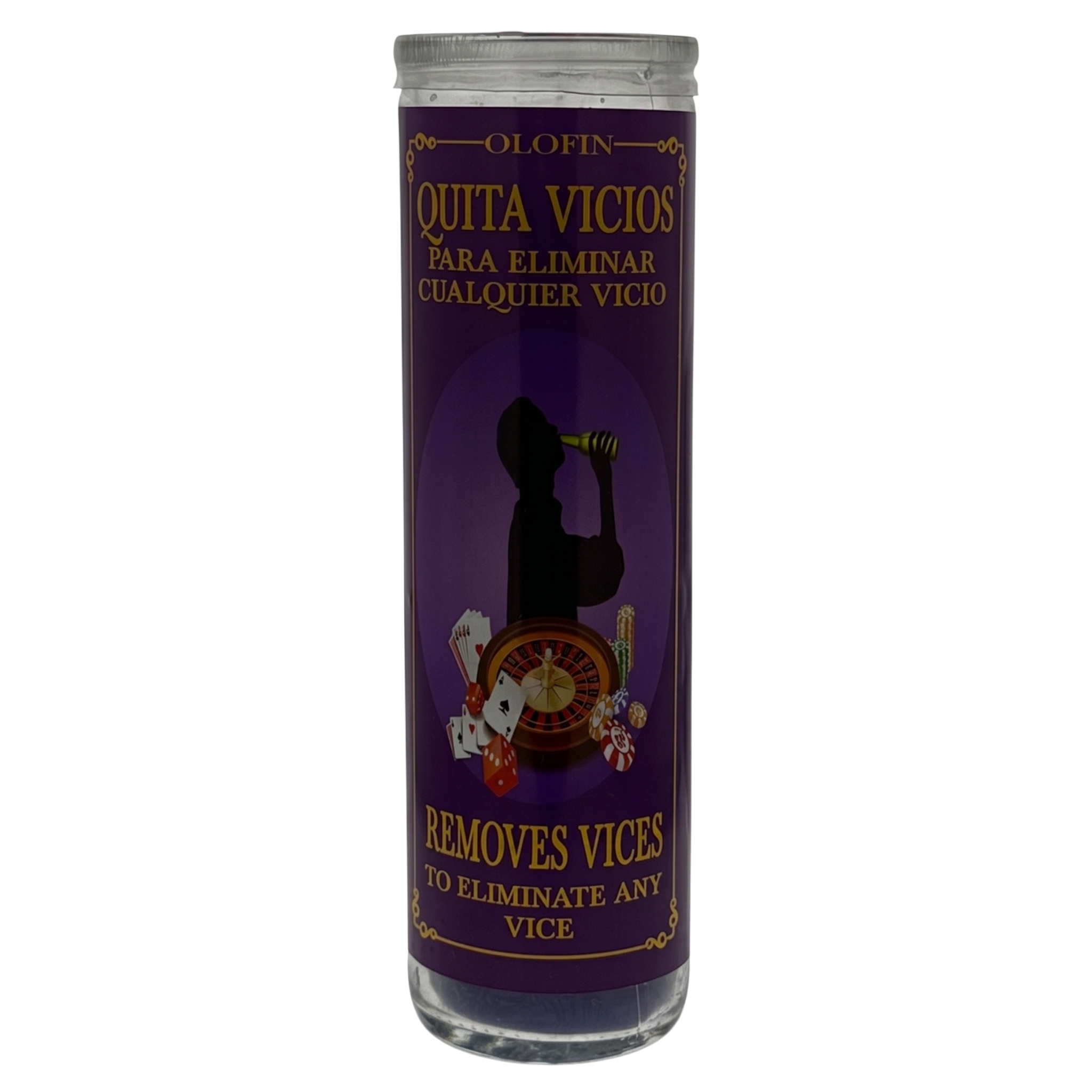 Quita Vicios (Removes Vices) Prepared Ritual Candle Perfumed