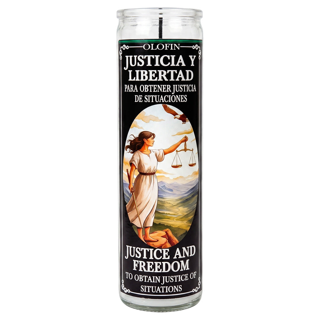 Justica Y Libertad (Justice & Freedom) Prepared Ritual Candle Perfumed Vela Preparada