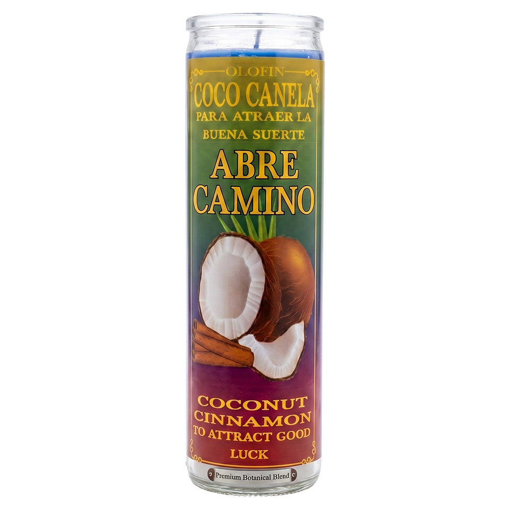 Coco Canela (Coconut Cinnamon) Prepared Ritual Candle Perfumed Vela Preparada