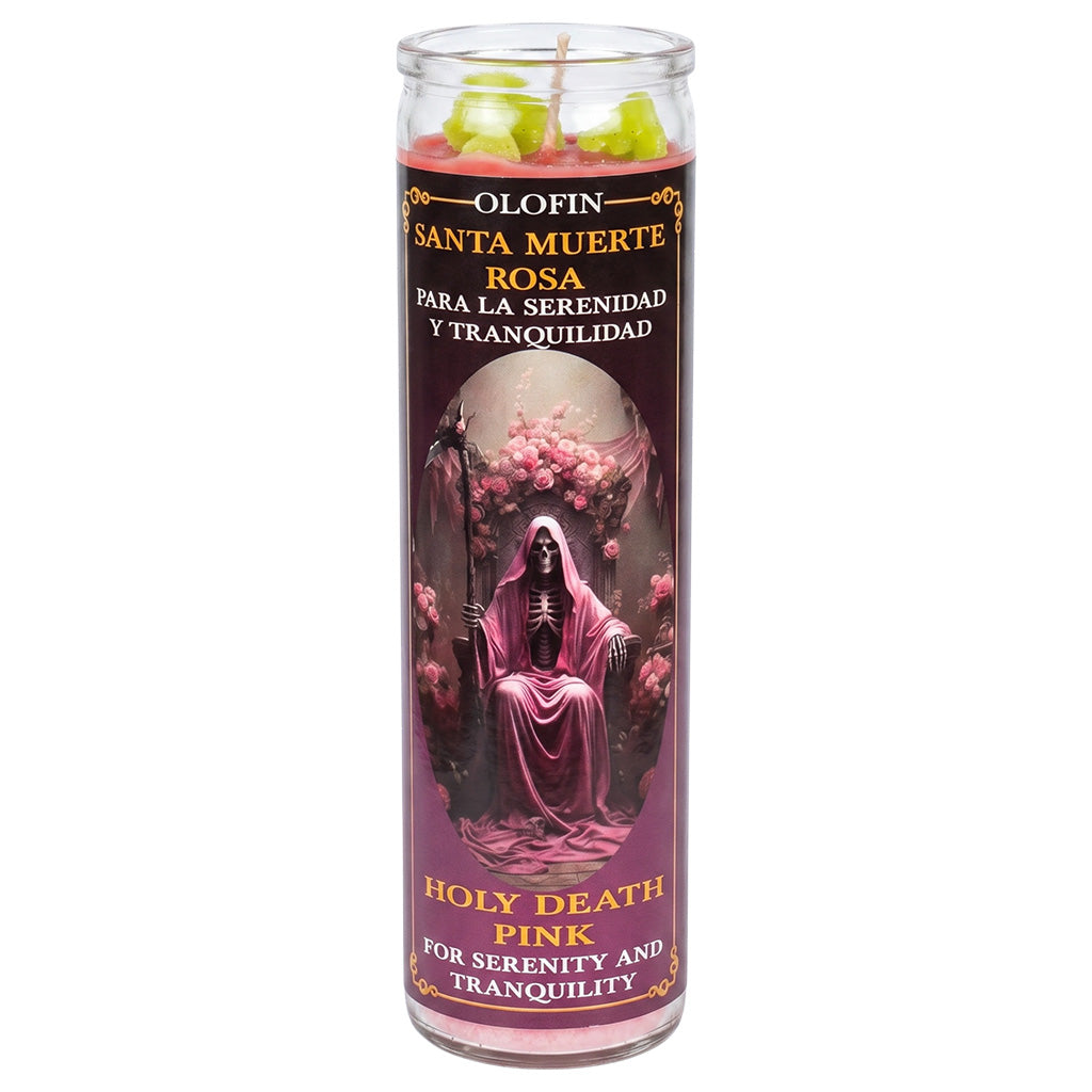 Santa Muerte Rosa (Holy Death Rosa) Prepared Ritual Candle Perfumed Vela Preparada