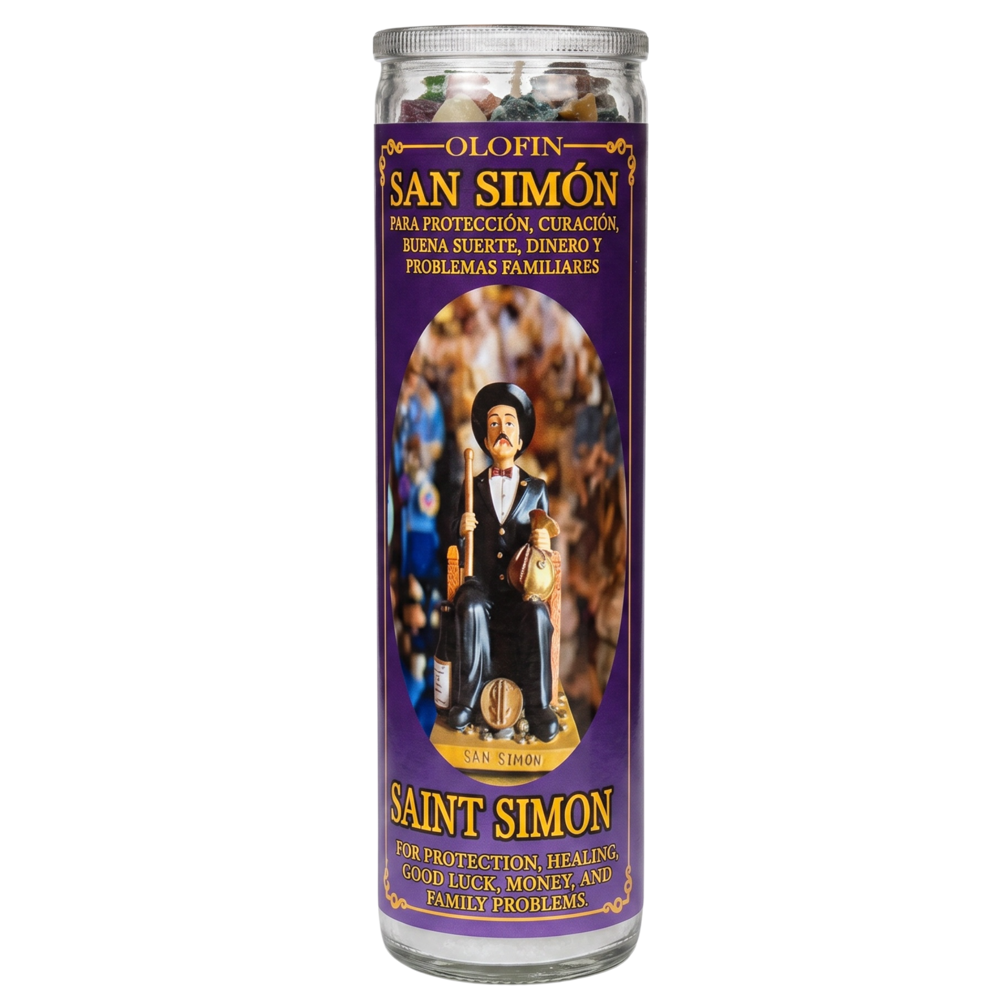 San Simon (Saint Simon) Prepared Ritual Candle Perfumed