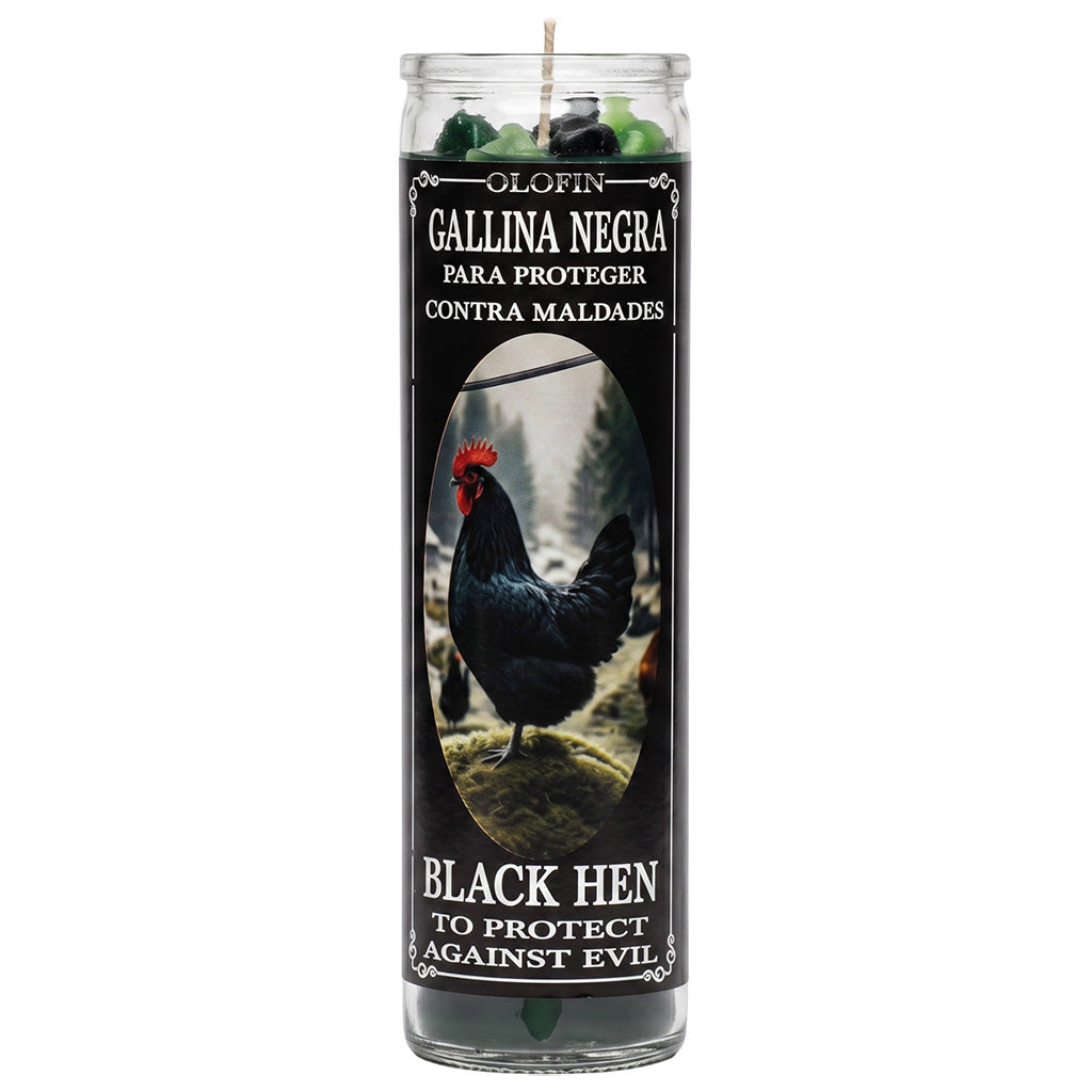 Gallina Negra (Black Hen) Prepared Ritual Candle Perfumed Vela Preparada