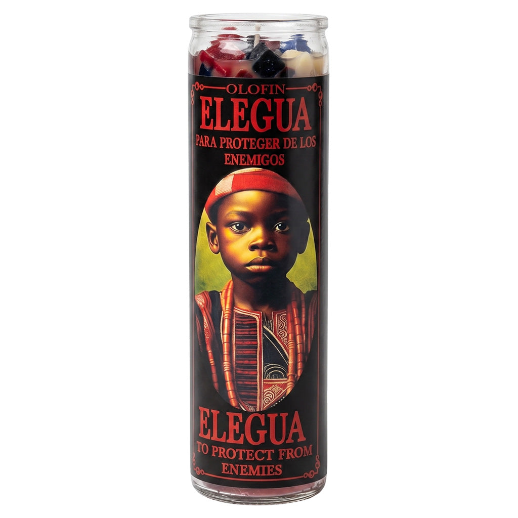 Elegua (Orisha Elegua) Prepared Ritual Candle Perfumed Vela Preparada