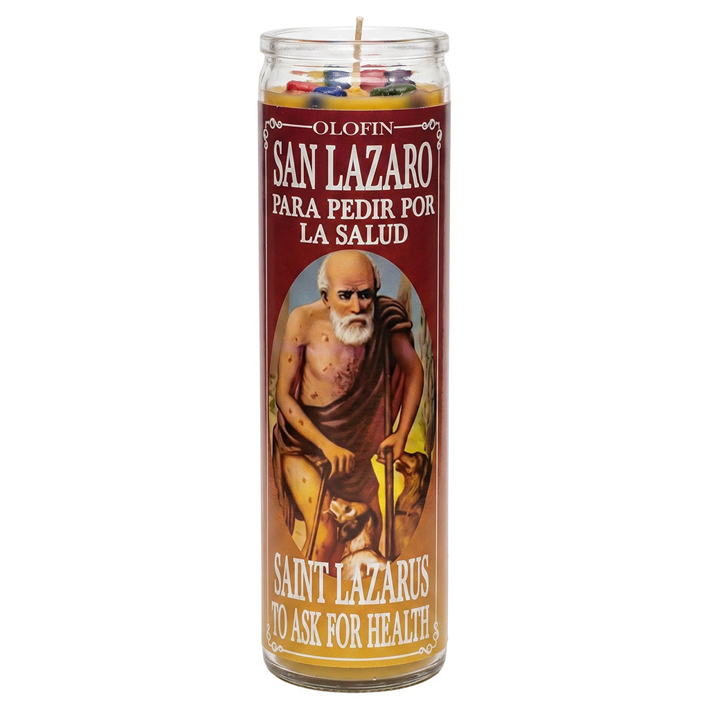San Lázaro (Saint Lazarus) Prepared Ritual Candle Perfumed Vela Preparada
