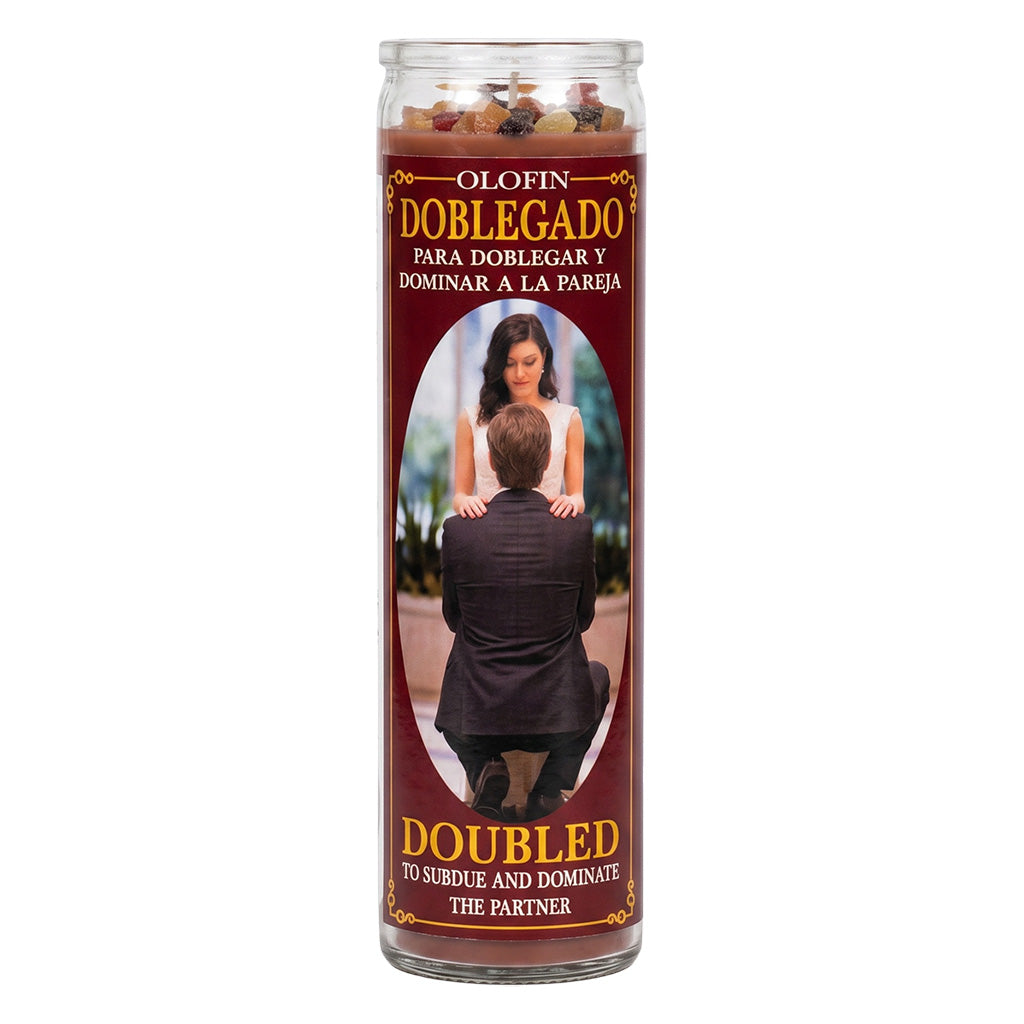 Doblegado (Doubled) Prepared Ritual Candle Perfumed Vela Preparada