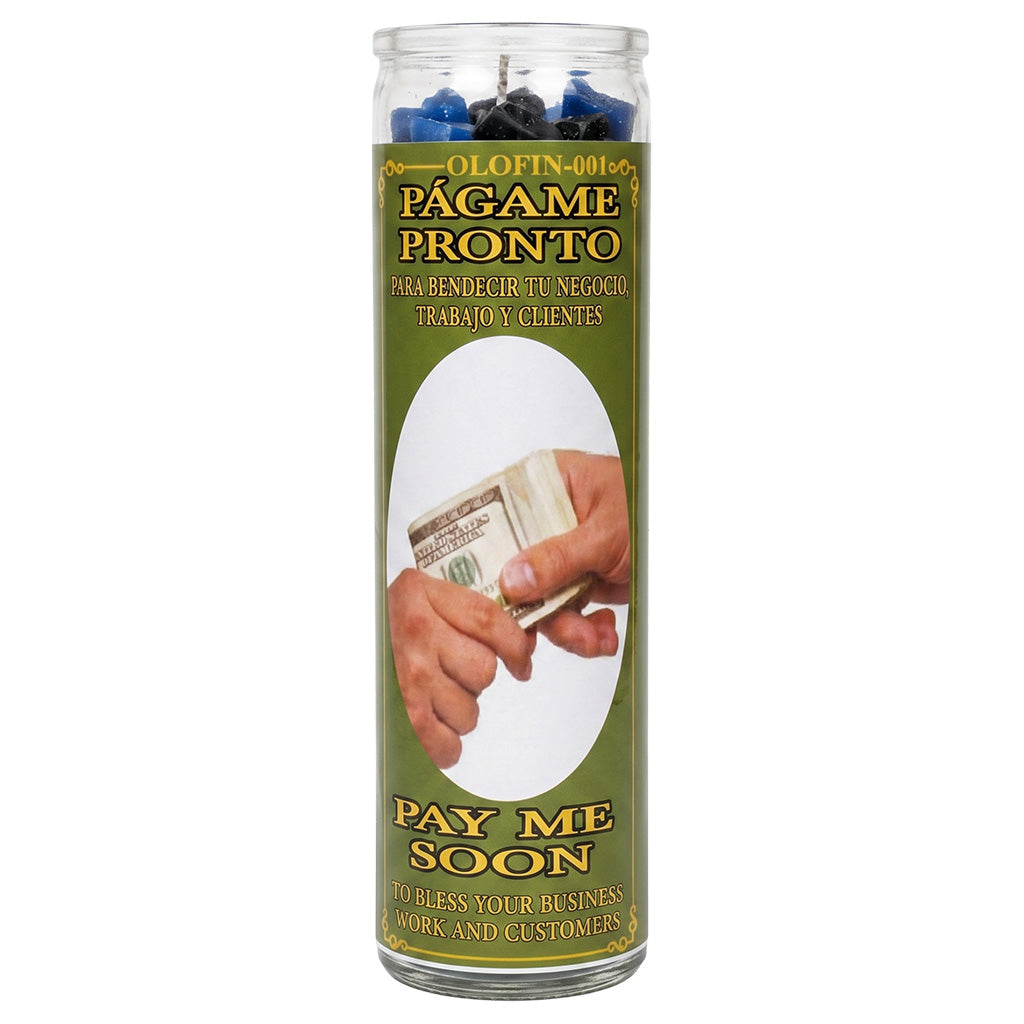Pagame Pronto (Pay Me soon) Prepared Ritual Candle Perfumed Vela Preparada