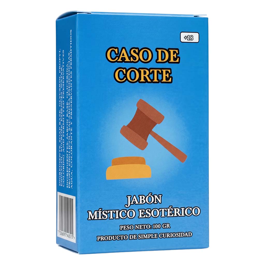 Blue box with a gavel illustration and text on a white background