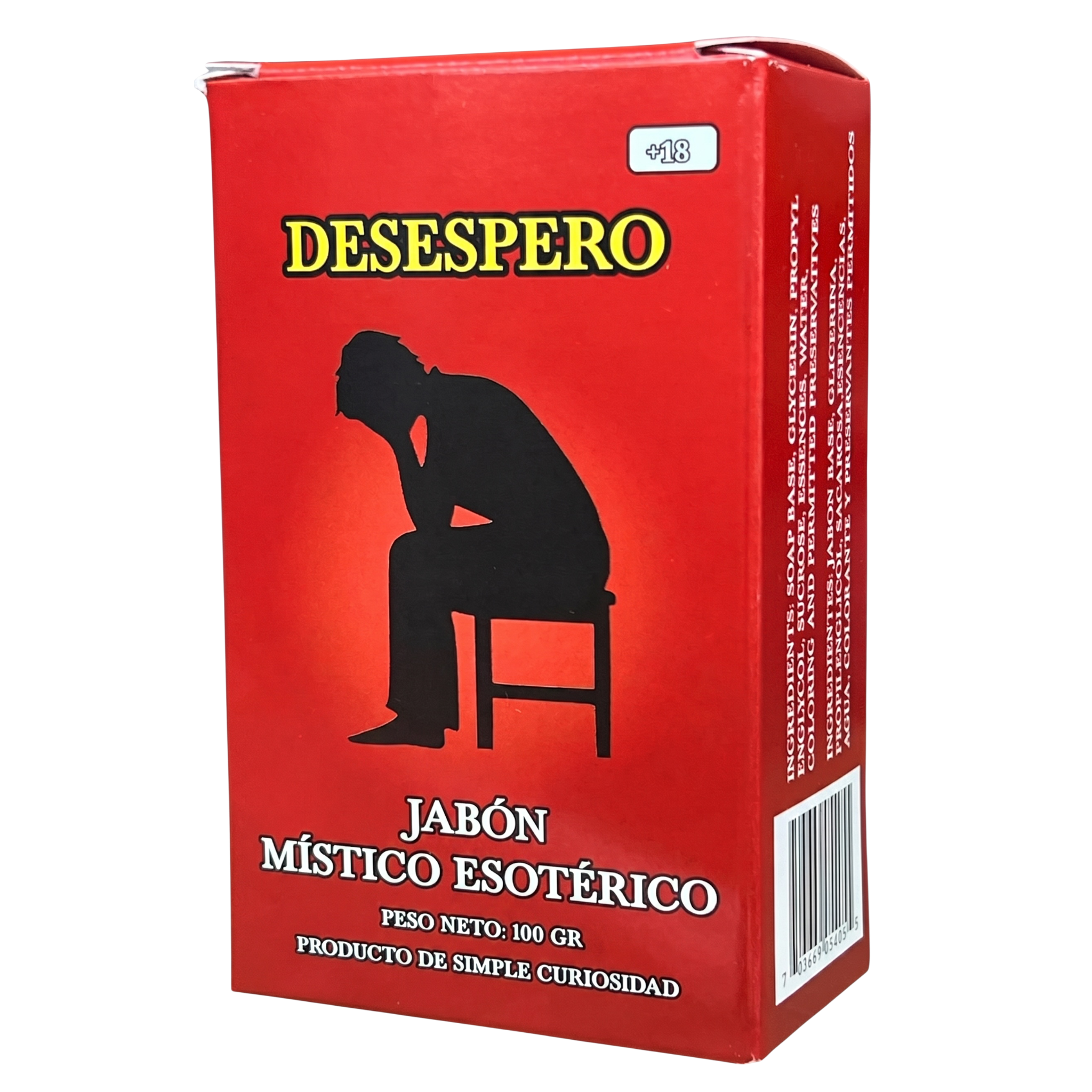 Desespero Soap – Perfumed Mystical Soap Bar, 100 g (Jabón Esotérico Perfumado con Fermonas