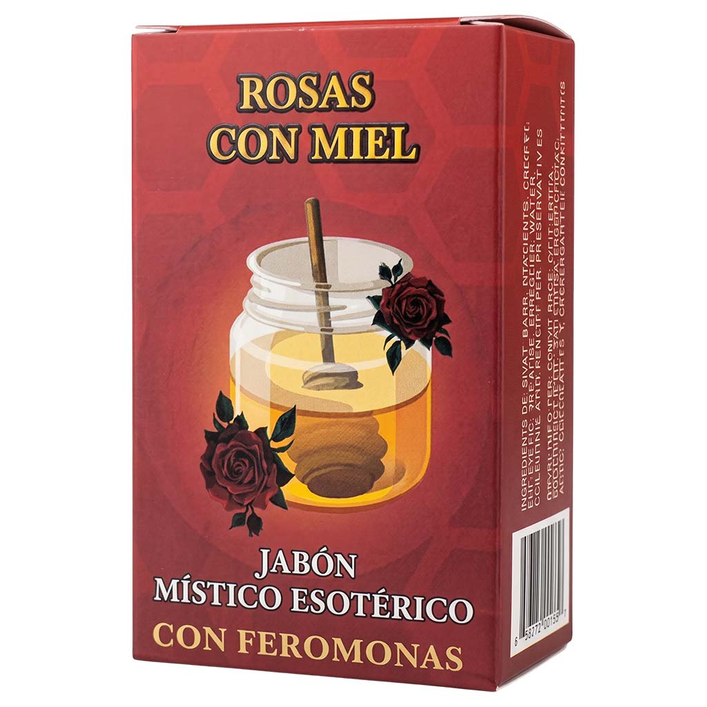 Rosas Con Miel Soap – Perfumed Mystical Soap Bar, 100 g (Jabón Esotérico Perfumado con Fermonas