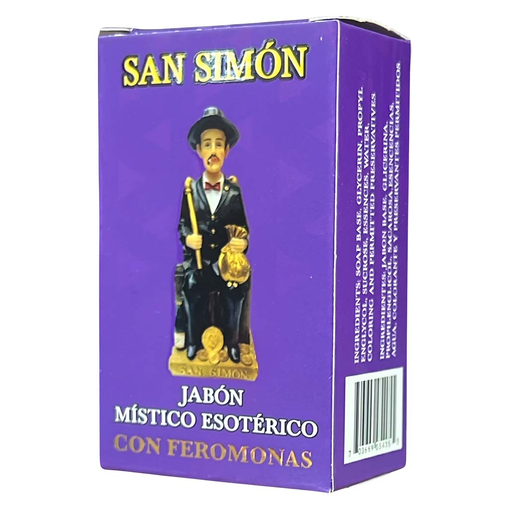Purple box with a figurine of a man in formal attire on a white background