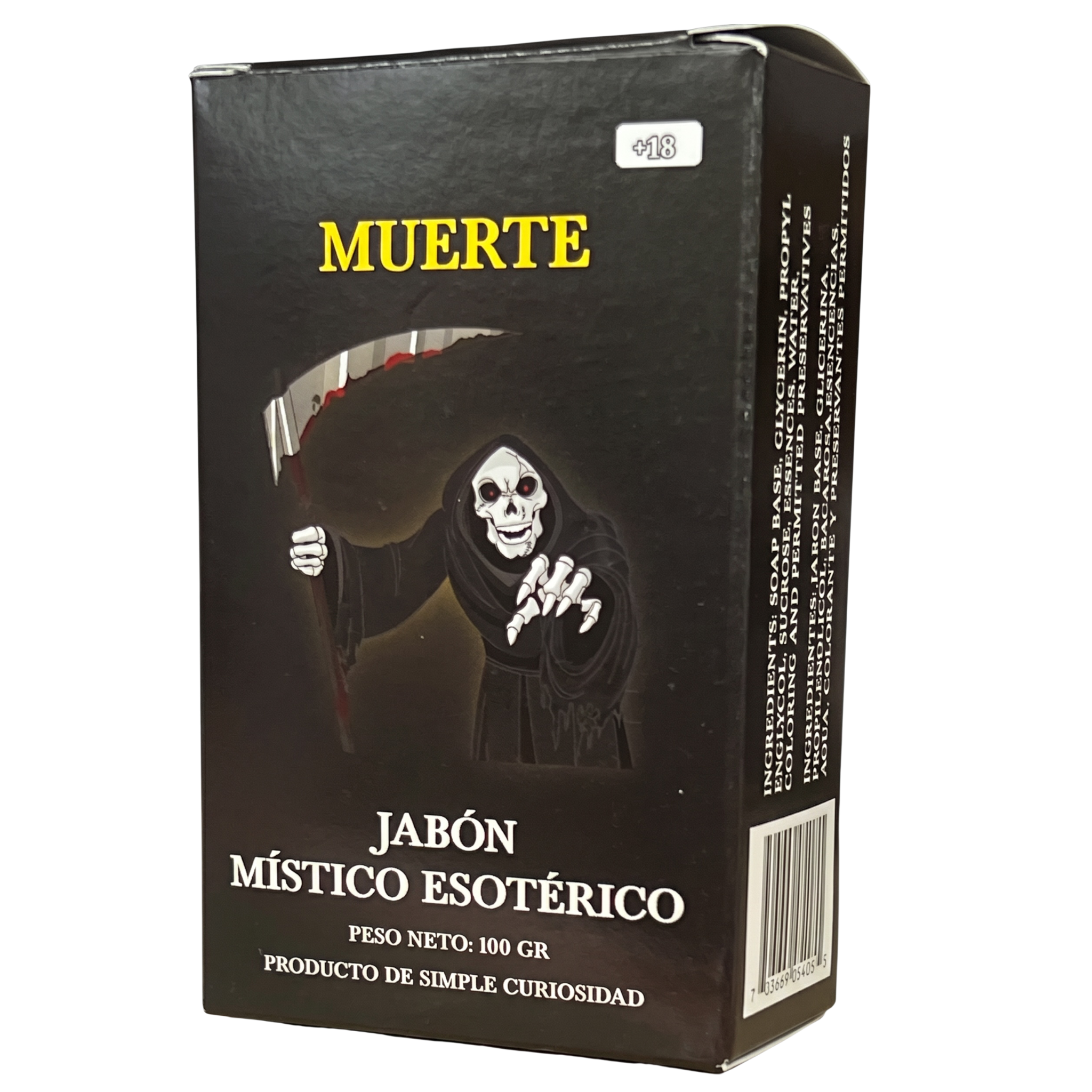 Santa Muerte Negra Soap – Perfumed Mystical Soap Bar, 100 g (Jabón Esotérico Perfumado con Fermonas
