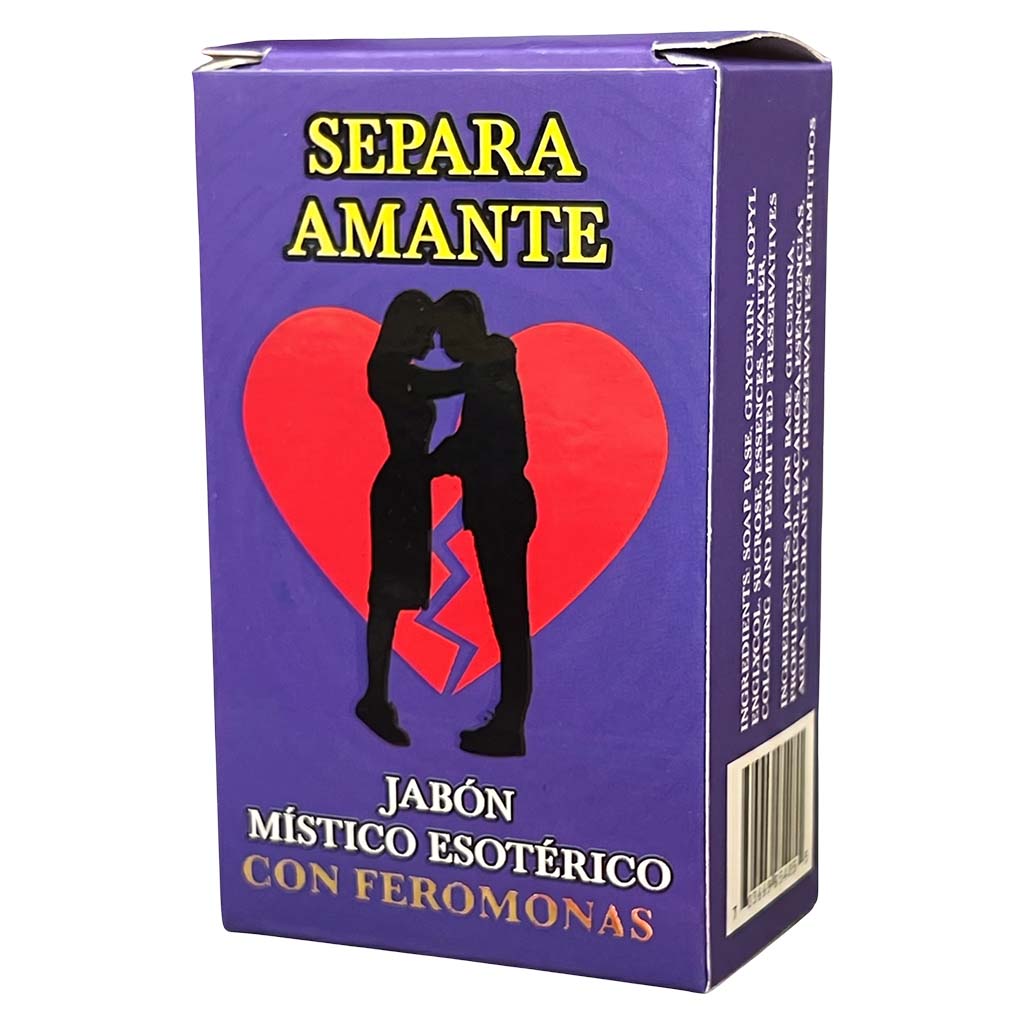 Purple box with a red heart and silhouette of a couple, labeled 'Separa Amante' on a white background.
