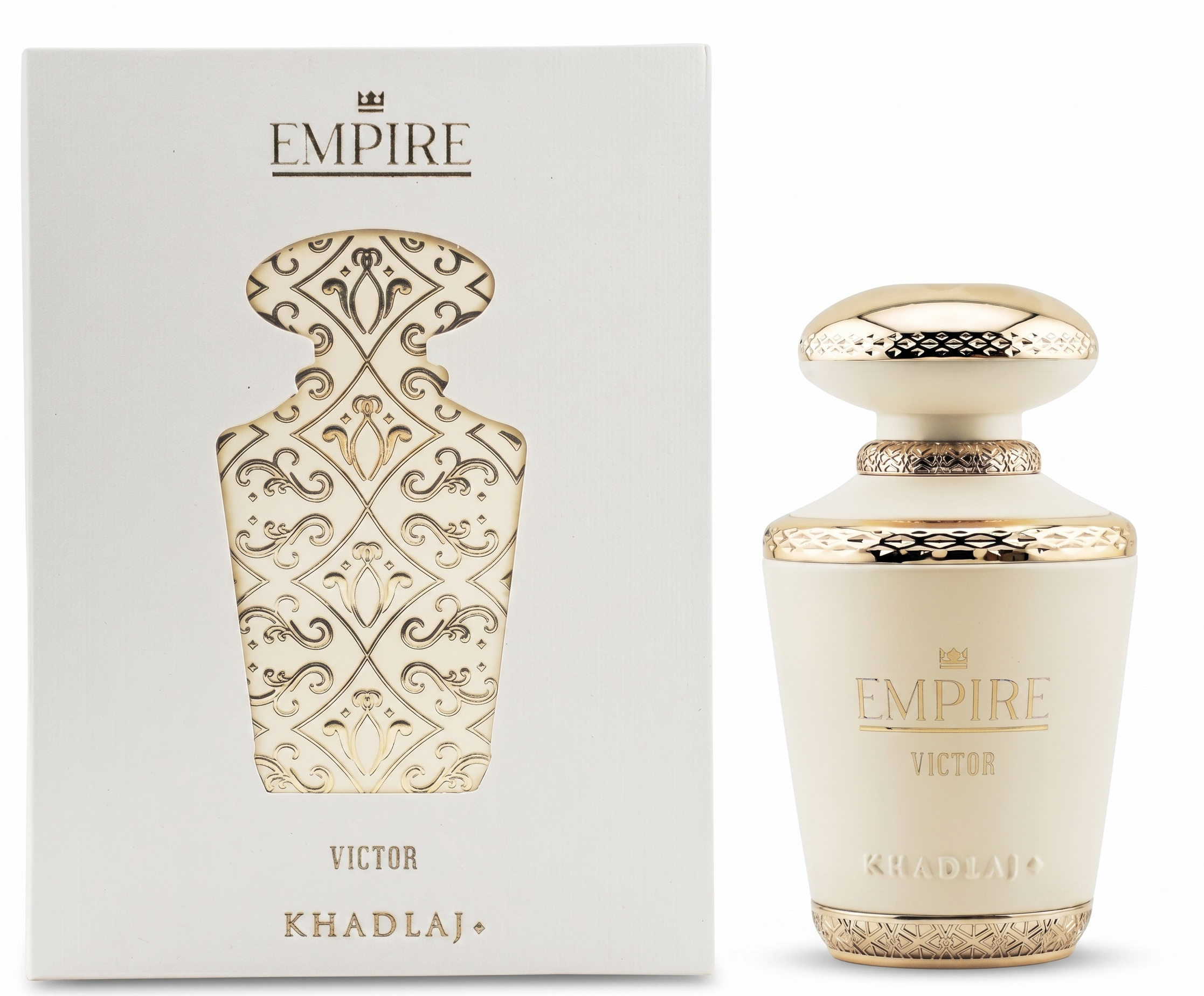 Victor Khadlaj Empire perfume bottle and packaging on a white background