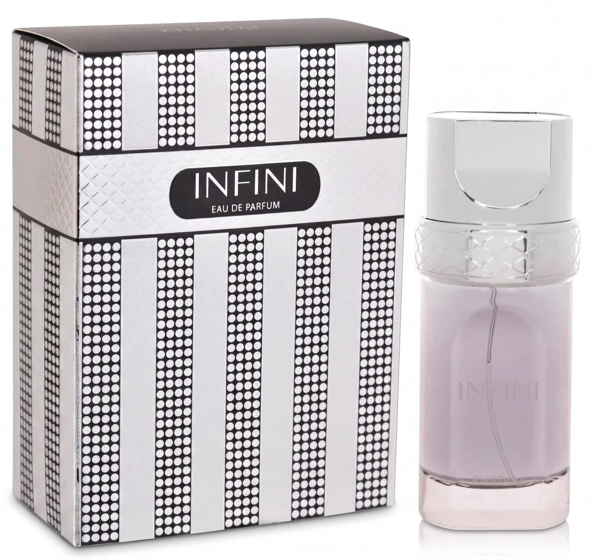 INFINI Eau de Parfum bottle and packaging on a white background