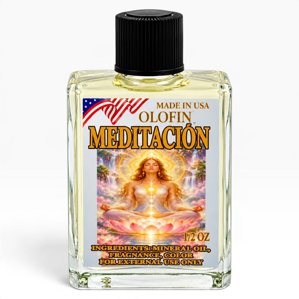 Meditacion Aceite Esoteric Fragrance Oil 1/2oz-1oz Square Bottle