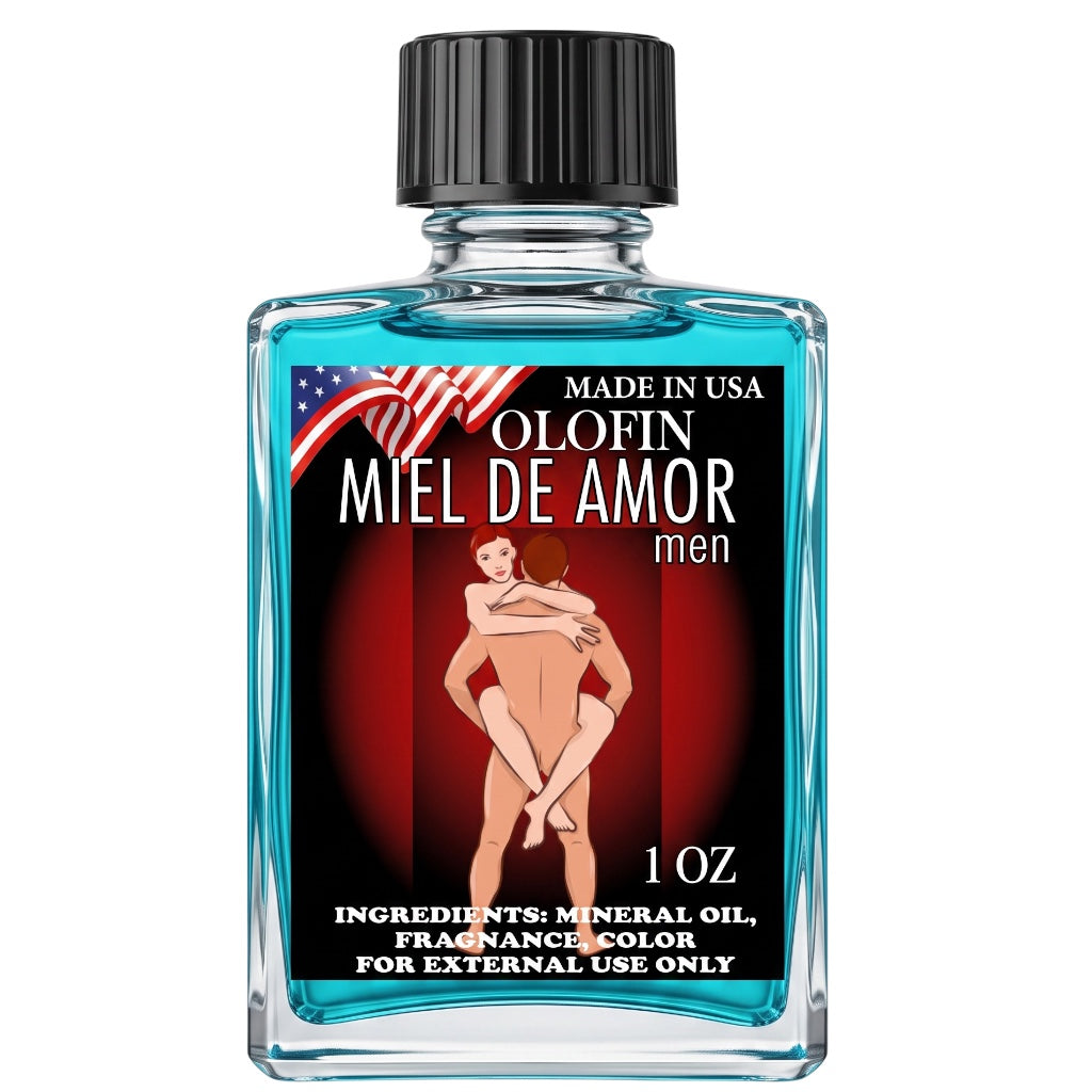 Miel De Amor Men Aceite Esoteric Fragrance Oil 1/2oz-1oz Square Bottle 
