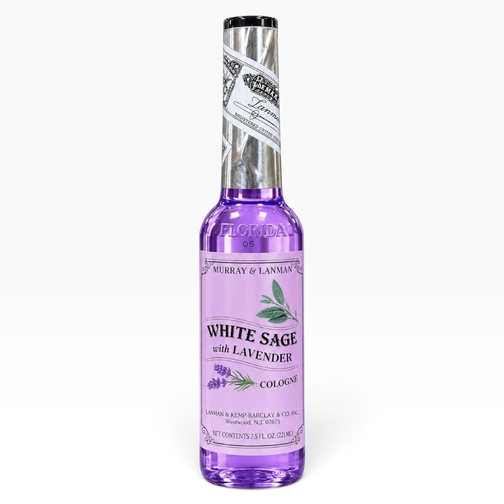 Murray & Lanman white Sage & Lavender Cologne 7.5 fl oz / 221 ml | Original Spiritual & Refreshing Cologne 