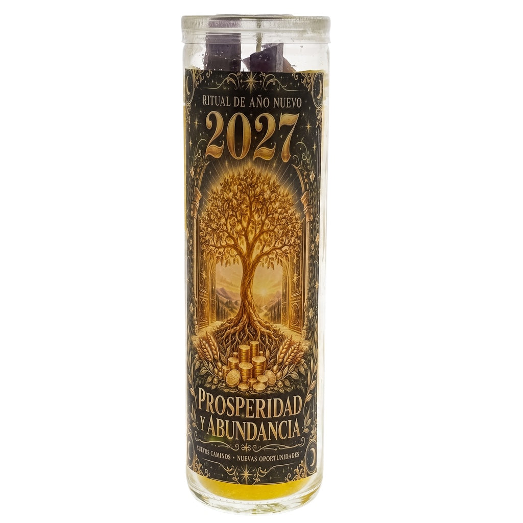 2027 Ano Nuevo Prosperidad Y Abundancia - Prepared Ritual Candle Perfumed Vela Preparada