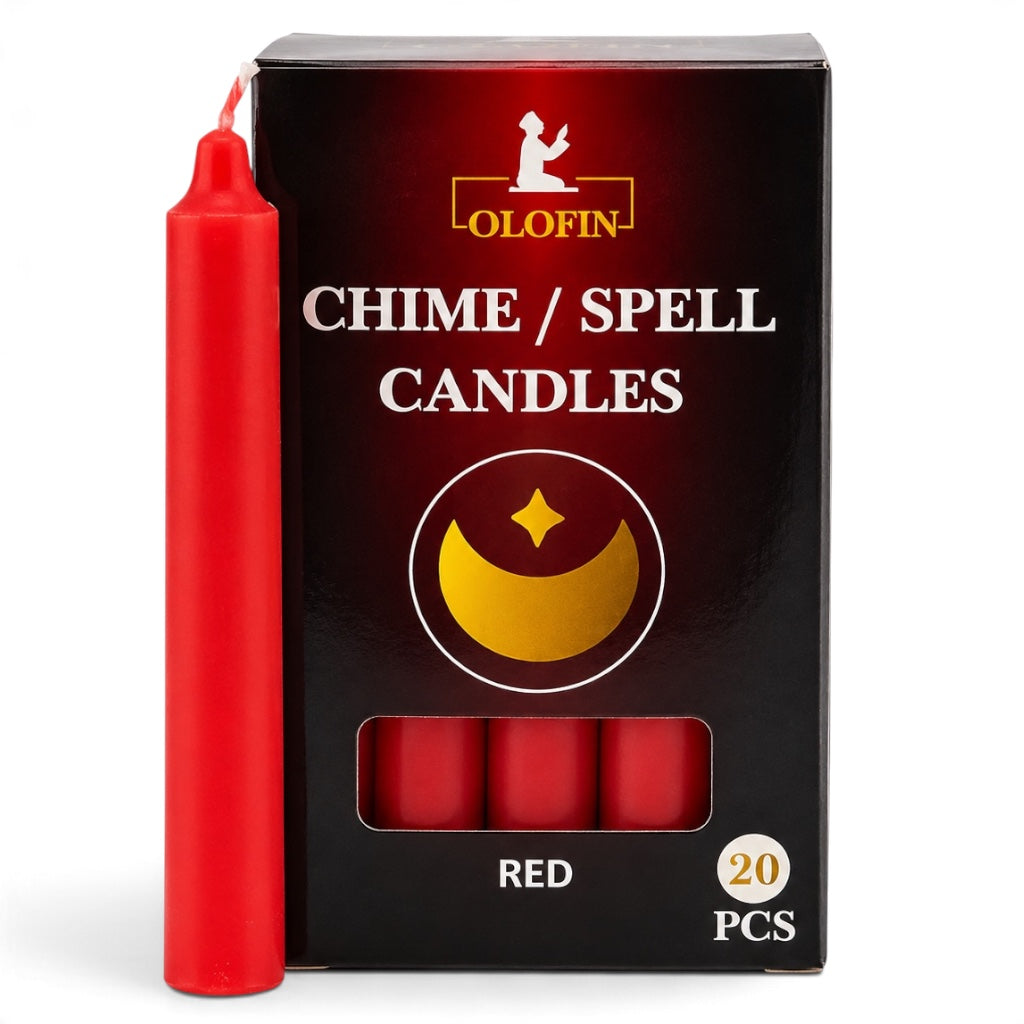 Red Chime /Spell Candles 20ct Box 4”