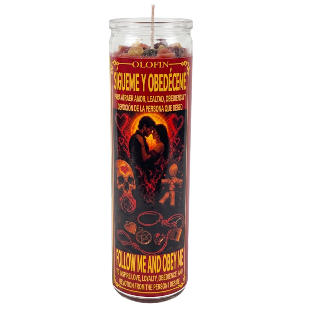 Sigueme Y Obedeceme - Follow Me & Obey Me Prepared Ritual Candle Perfumed Vela Preparada 