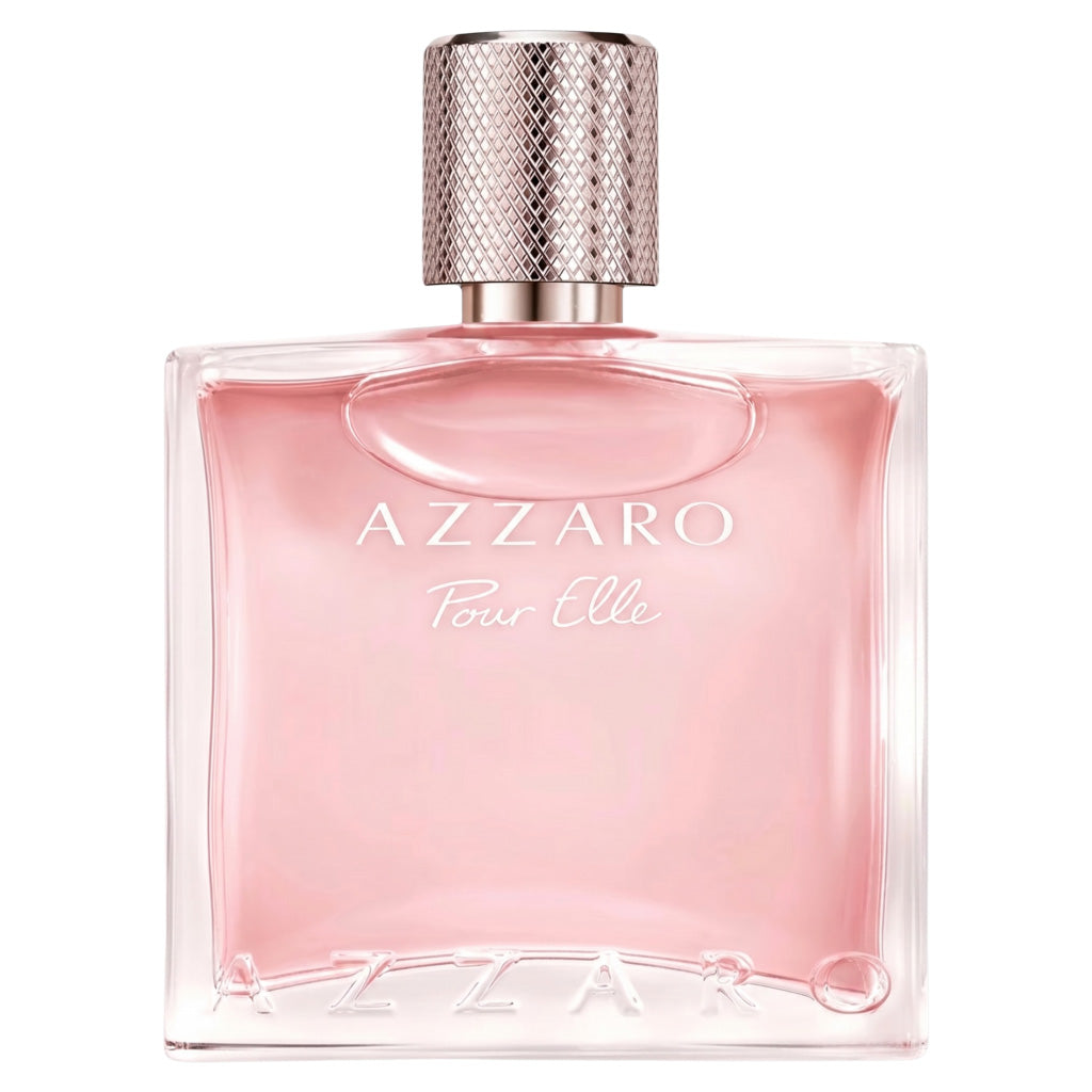Azzaro Pour Elle perfume bottle on a white background