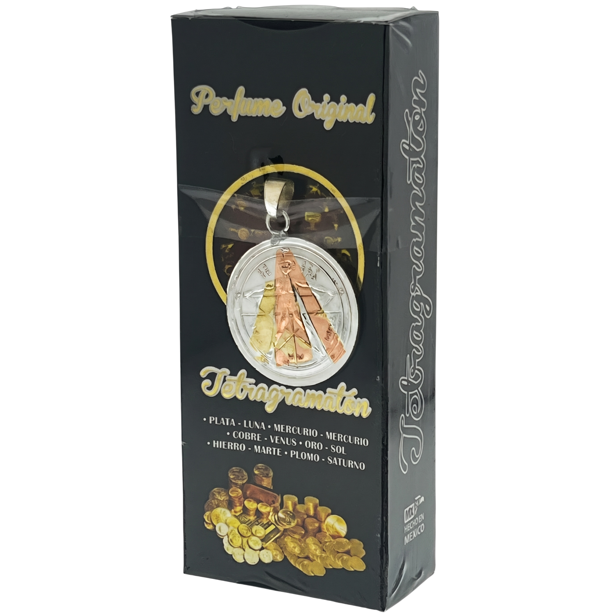 Tetragramatón Esoteric Perfume with Collectible  Protective Amulet Medallion