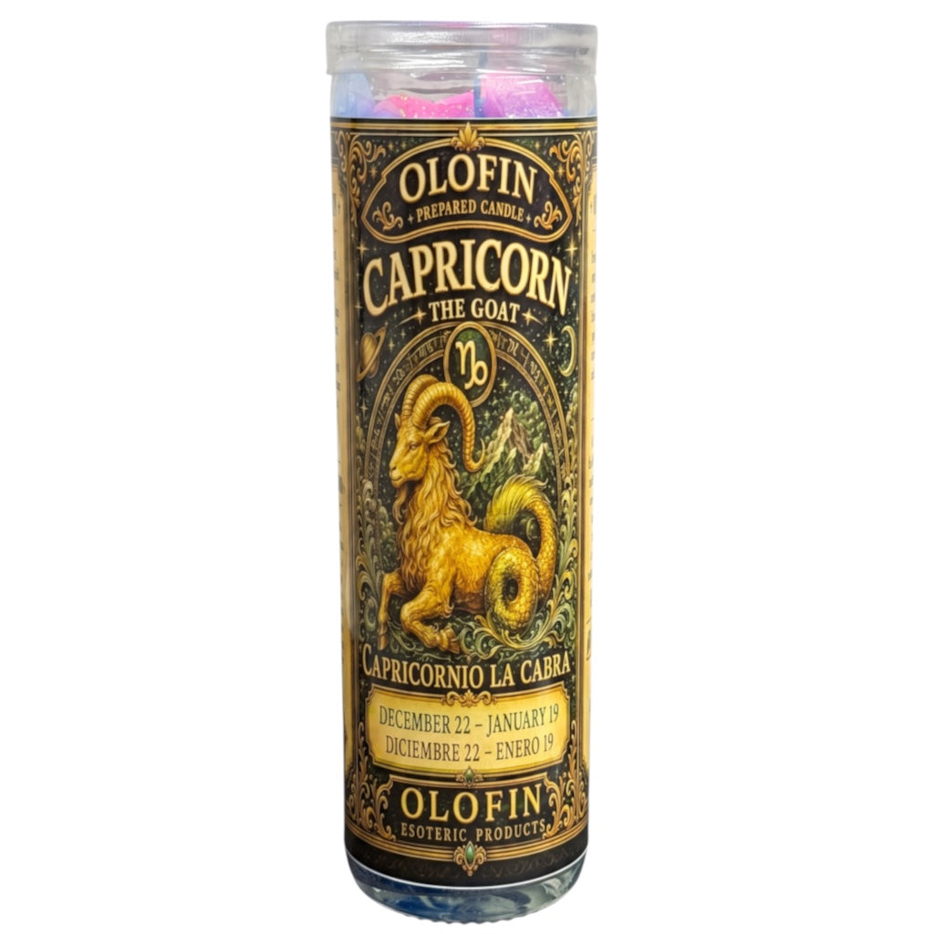 Zodiac Capricorn Prepared Ritual Candle Perfumed Vela Preparada 