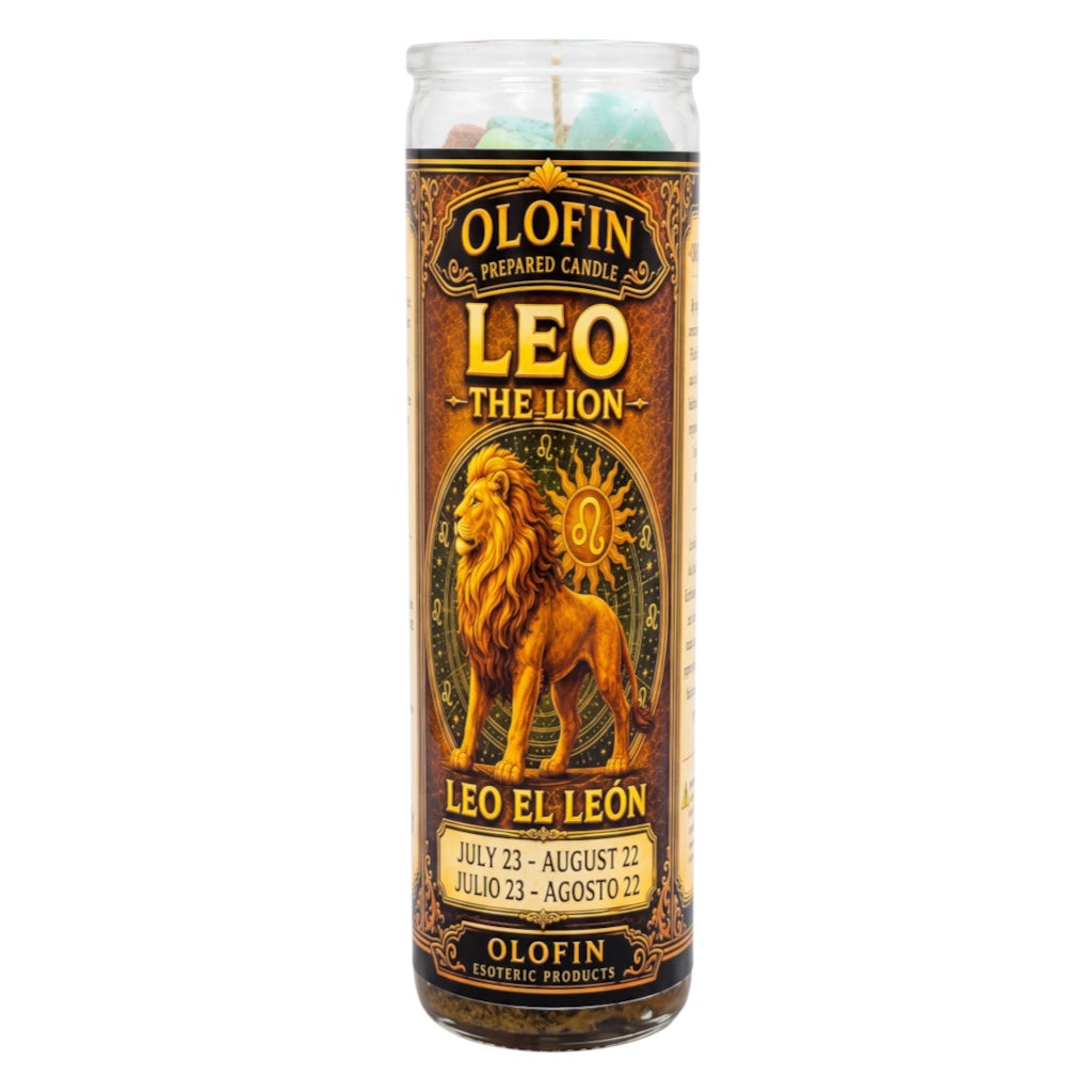 Zodiac Leo Prepared Ritual Candle Perfumed Vela Preparada 