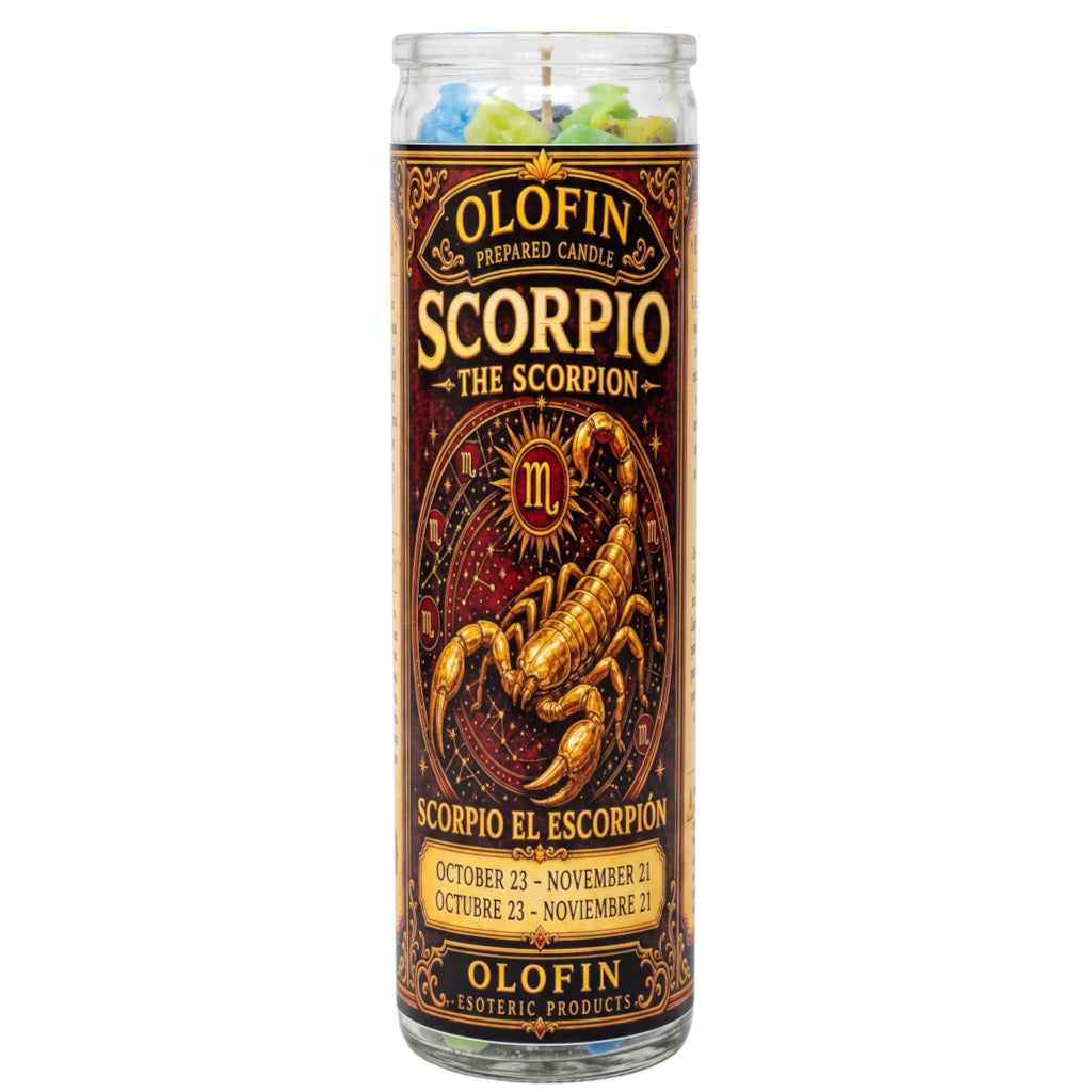 Zodiac Scorpio Prepared Ritual Candle Perfumed Vela Preparada 