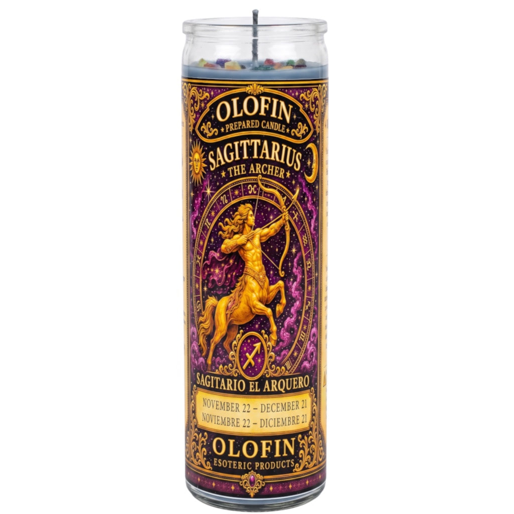 Zodian Sagittarius Prepared Ritual Candle Perfumed Vela Preparada 